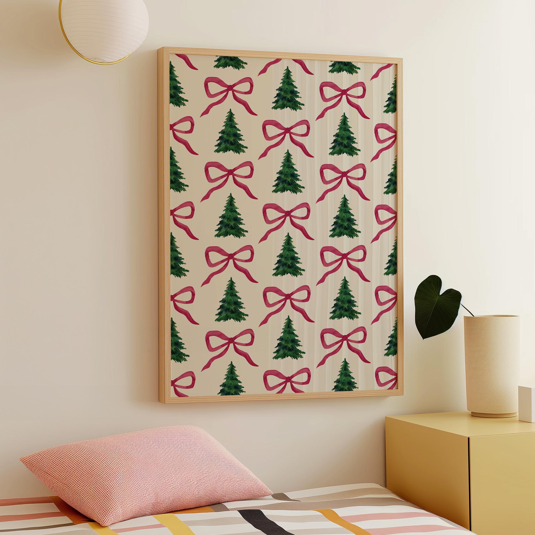 Christmas Tree Bow Print - Image 2