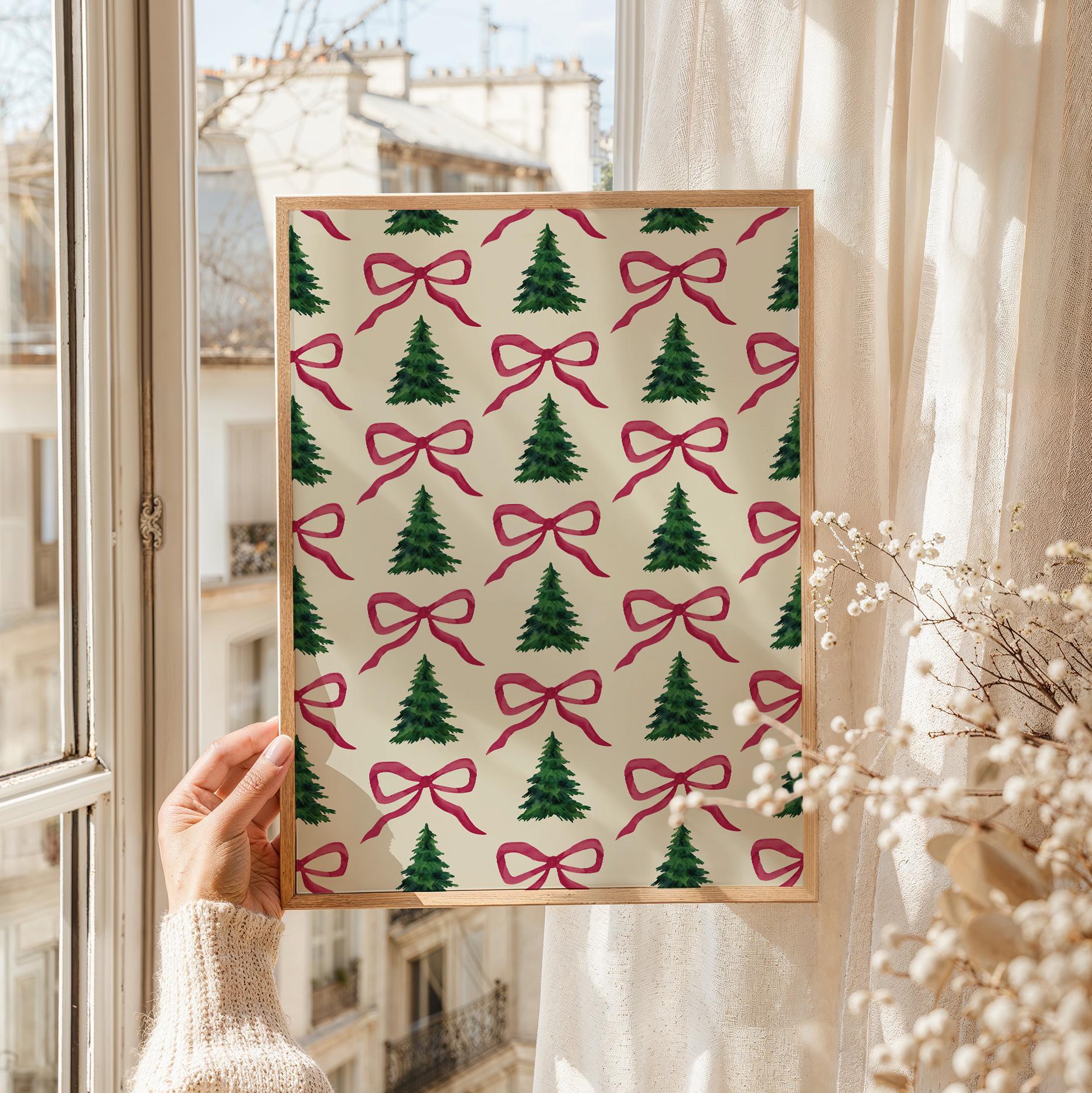 Christmas Tree Bow Print - Image 3