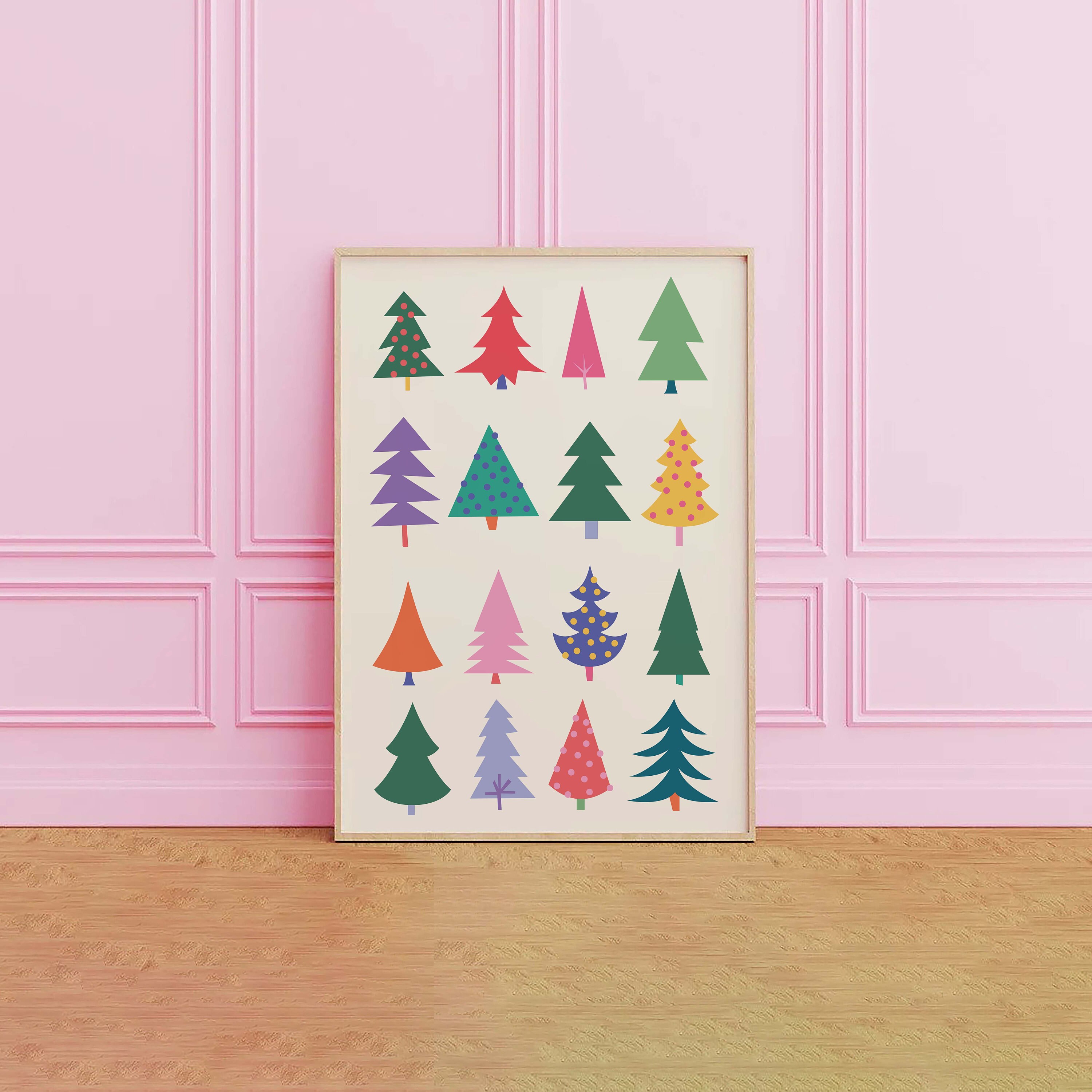 Colorful Christmas Trees Print - Image 5