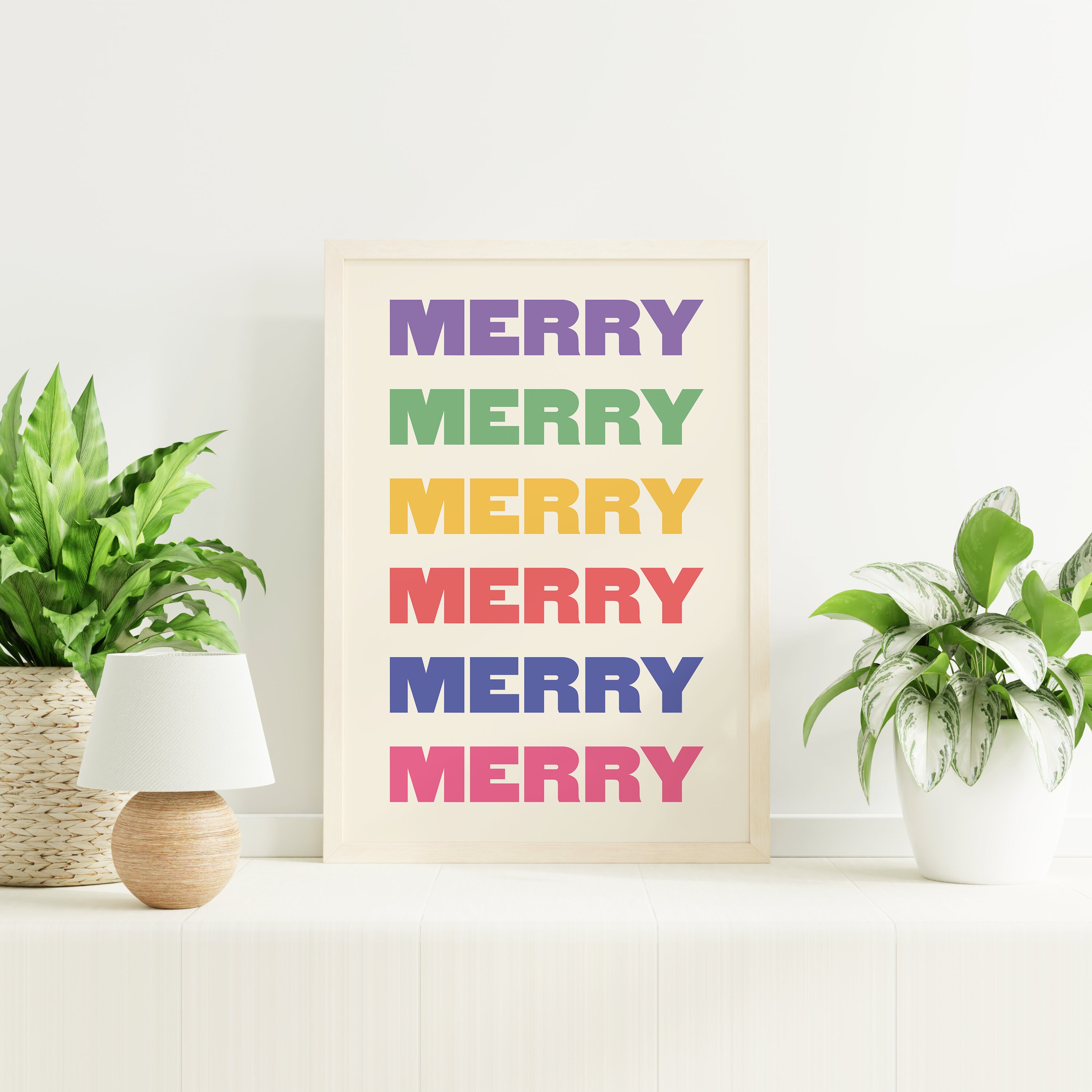 Colorful Merry Christmas Print - Image 5