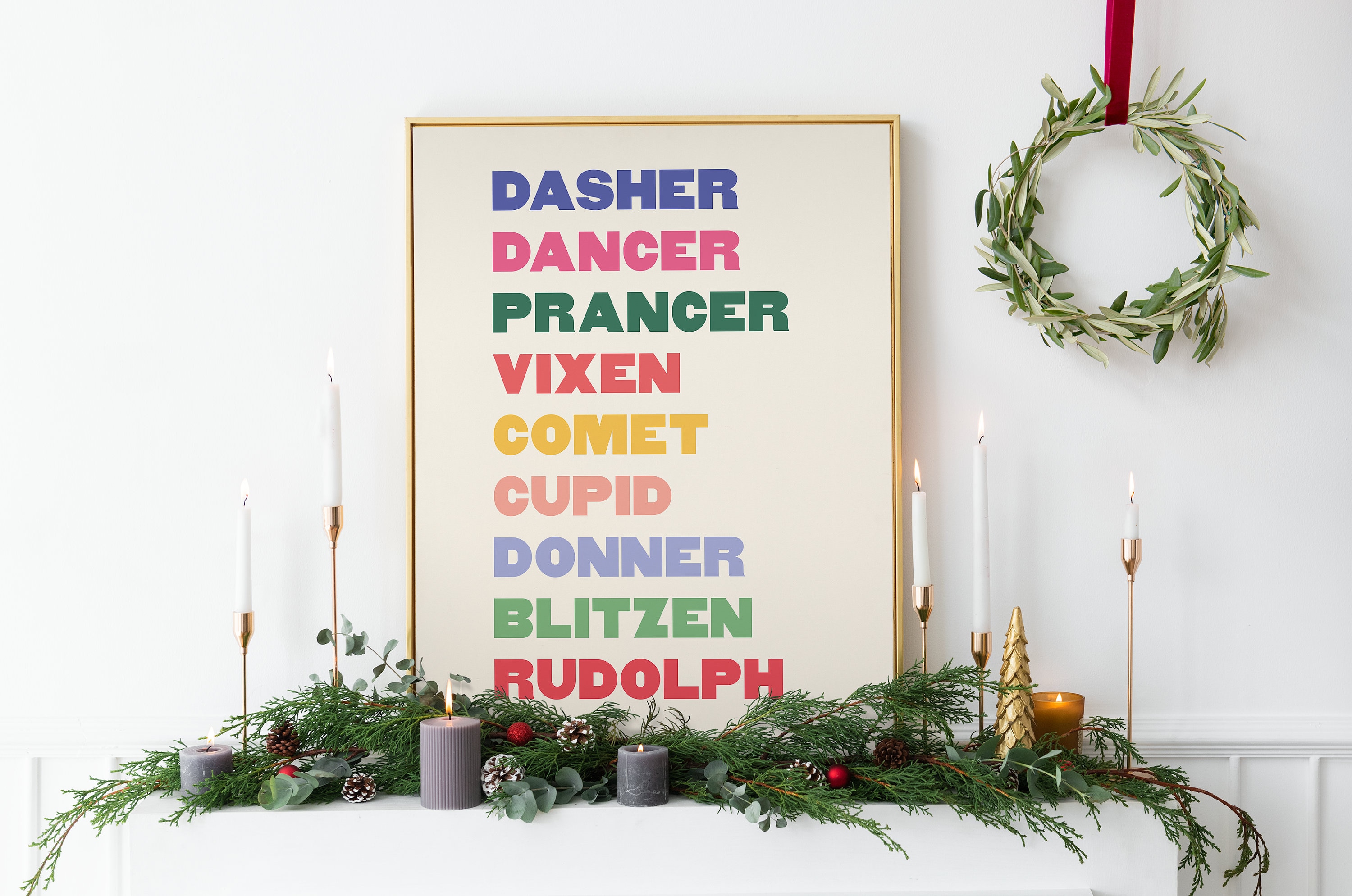 Colorful Reindeer Print - Image 3