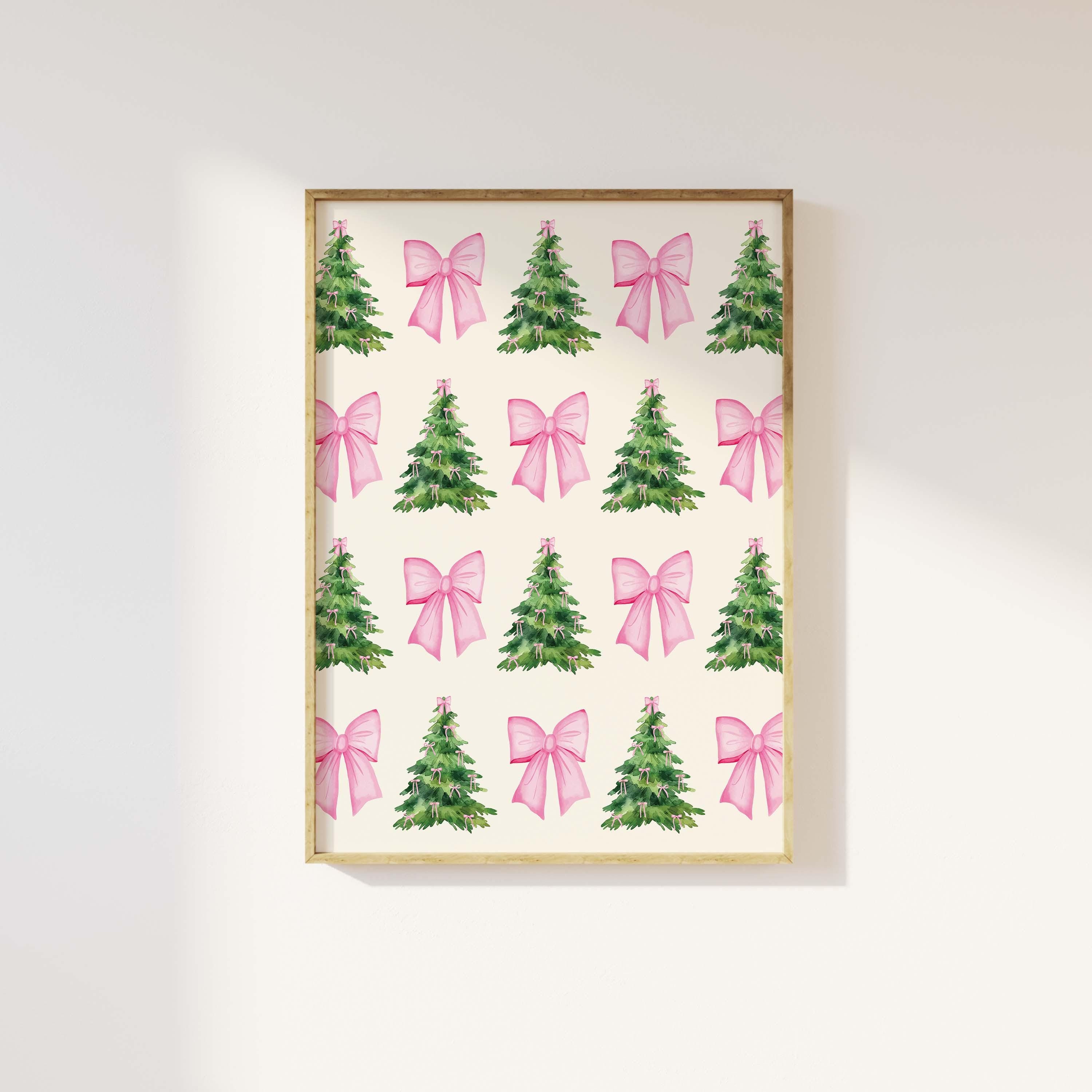 Coquette Bows Christmas Tree Print - Image 2