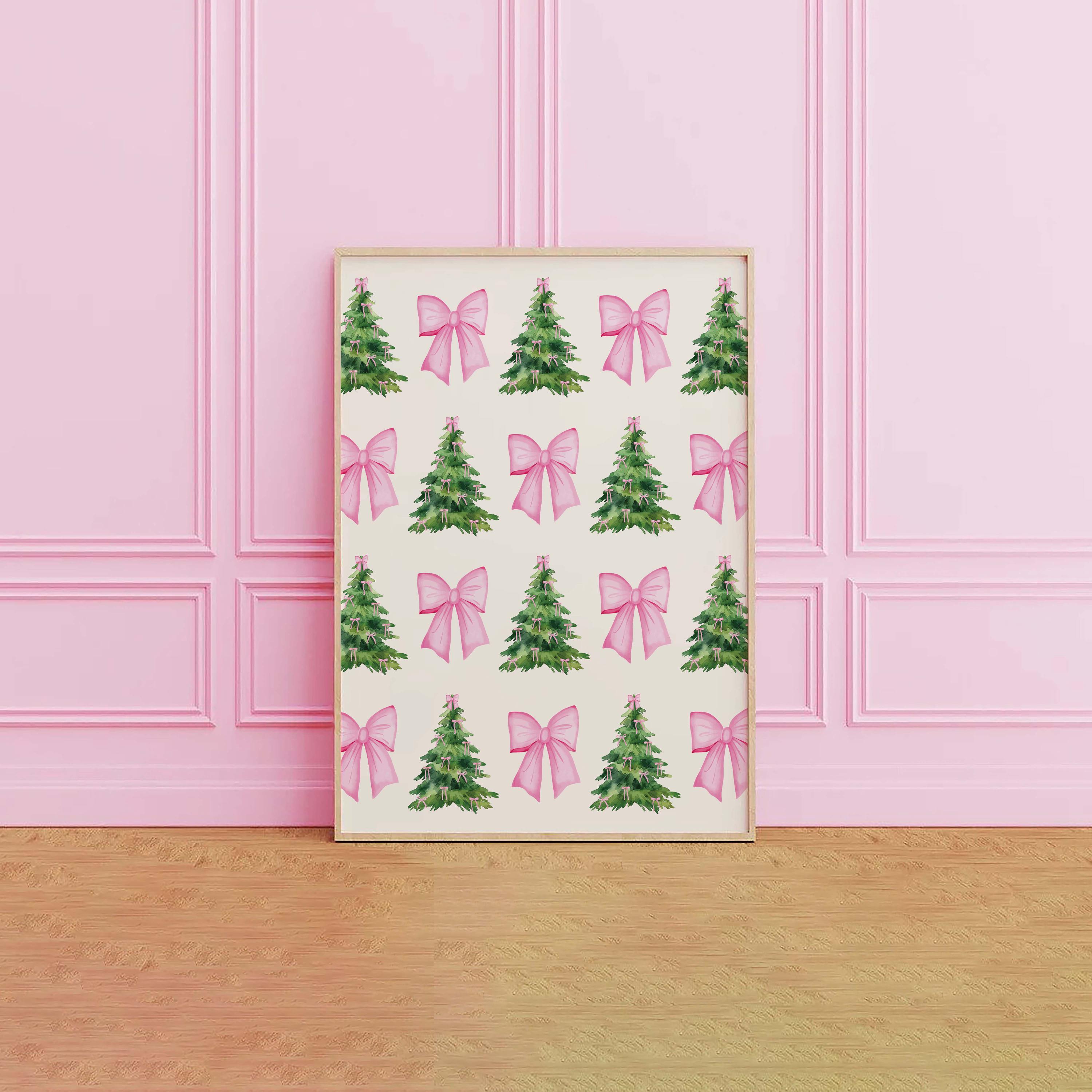 Coquette Bows Christmas Tree Print - Image 3