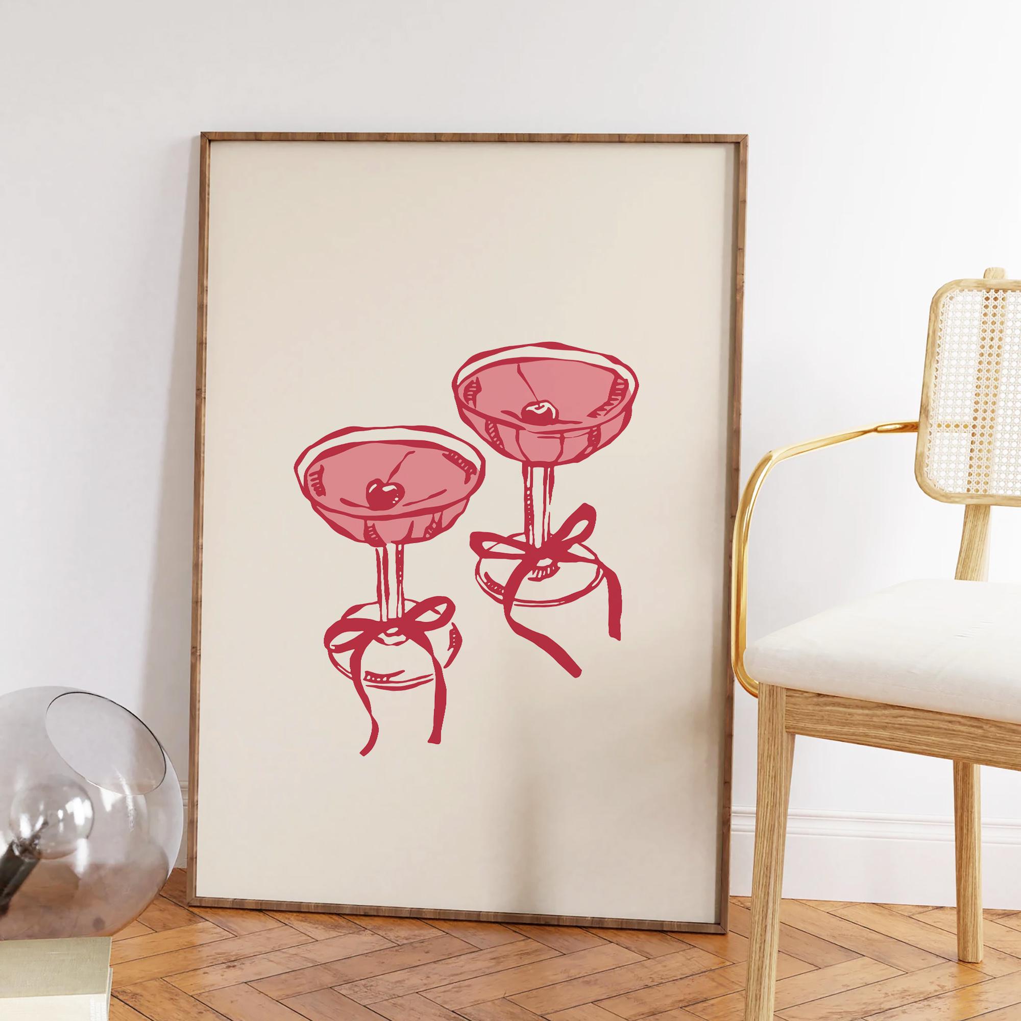 Coquette Cherry Cocktail Print - Image 2