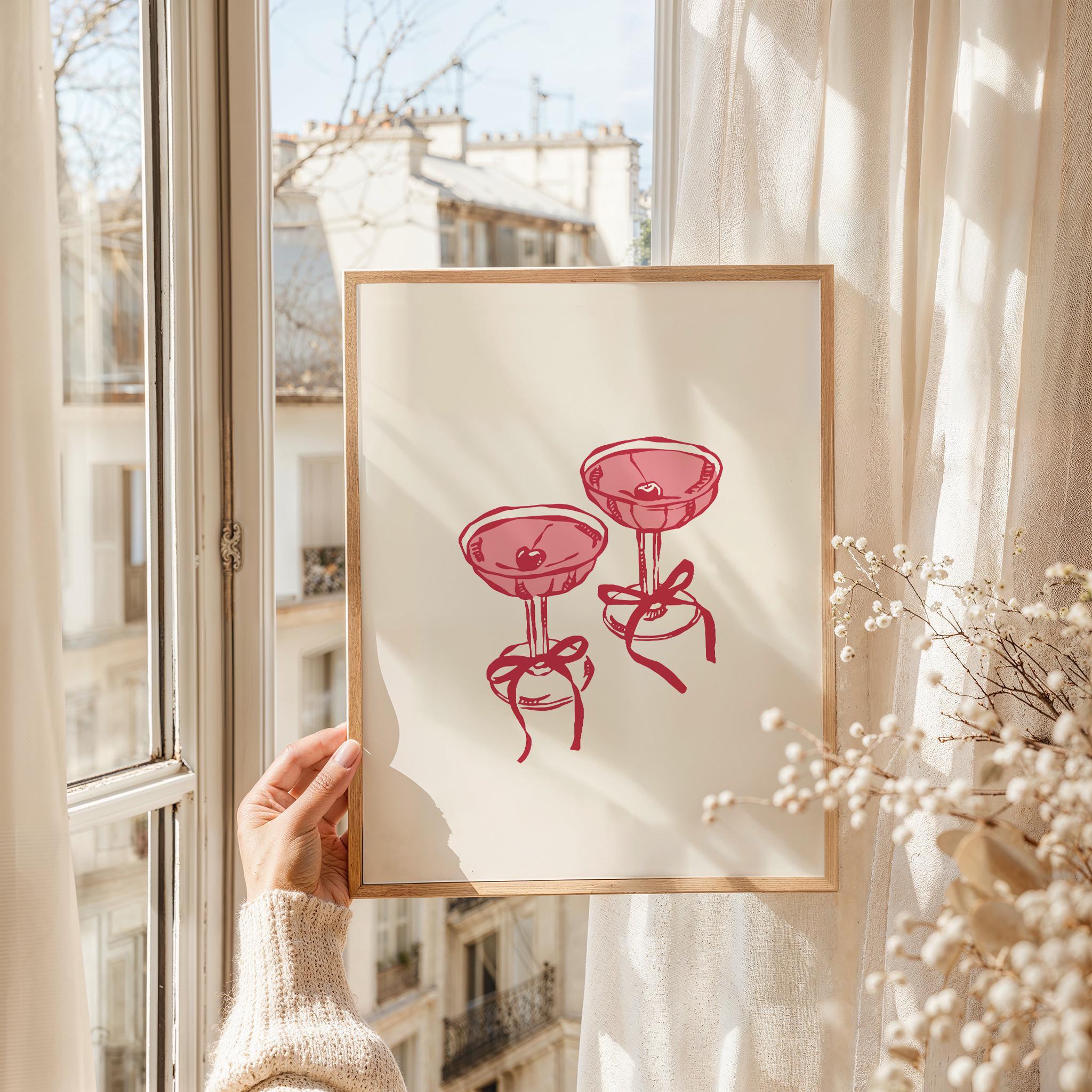 Coquette Cherry Cocktail Print - Image 3