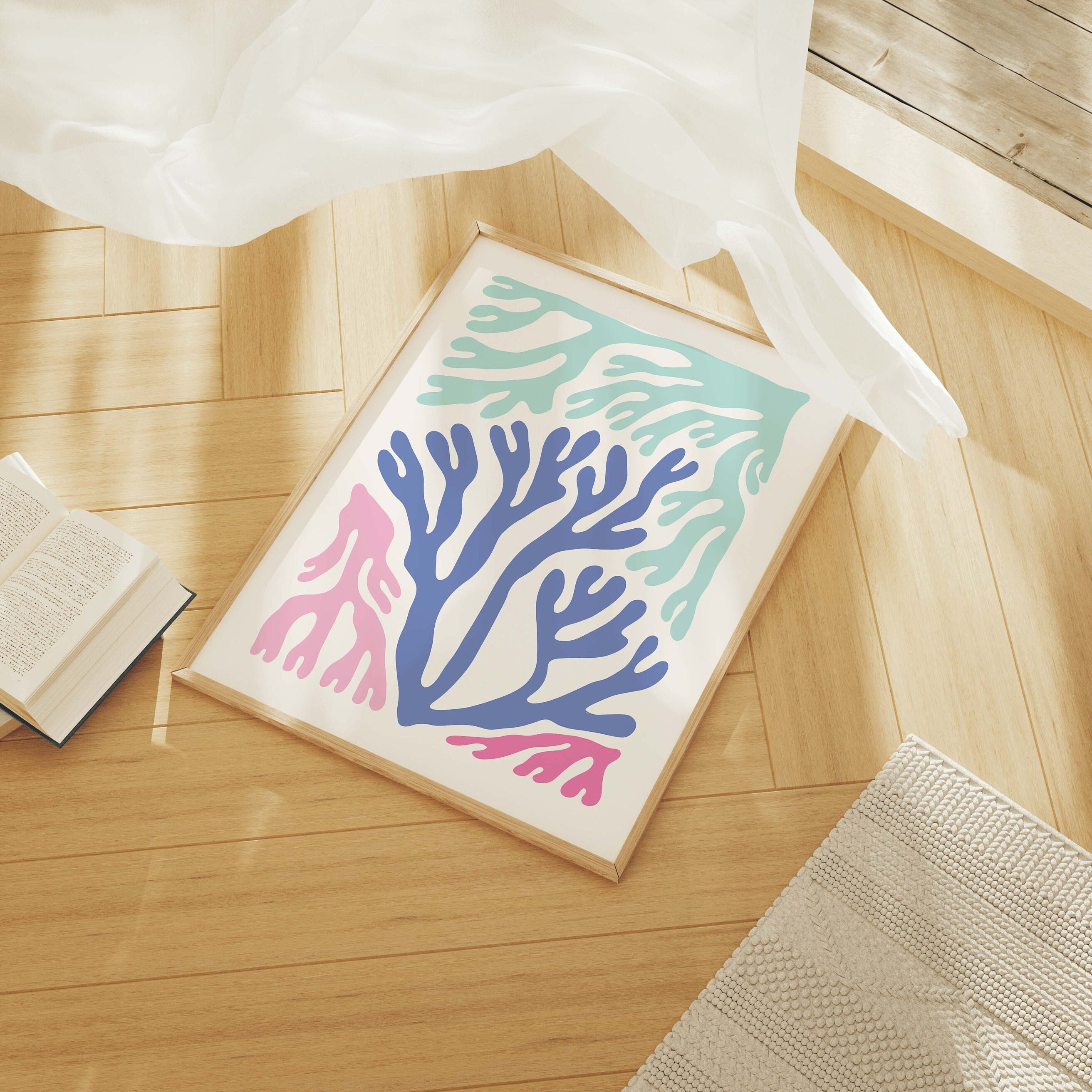 Coral Seaweed Print - Image 3