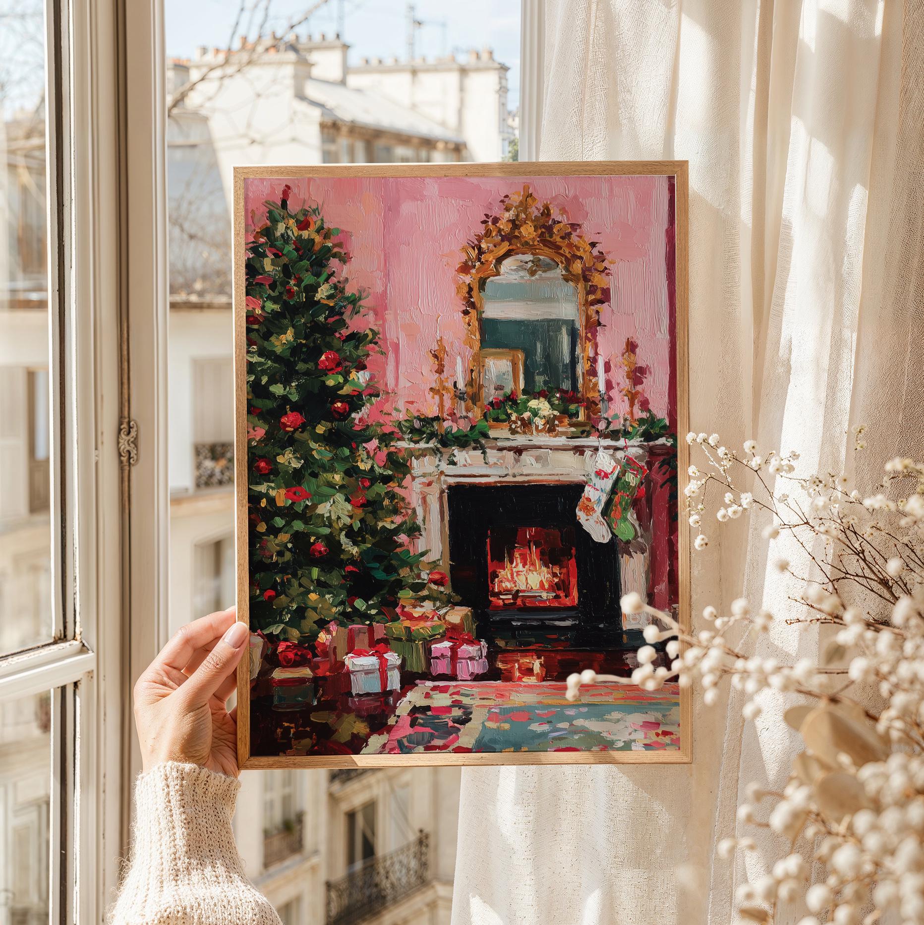 Cozy Christmas Fireplace Print - Image 3
