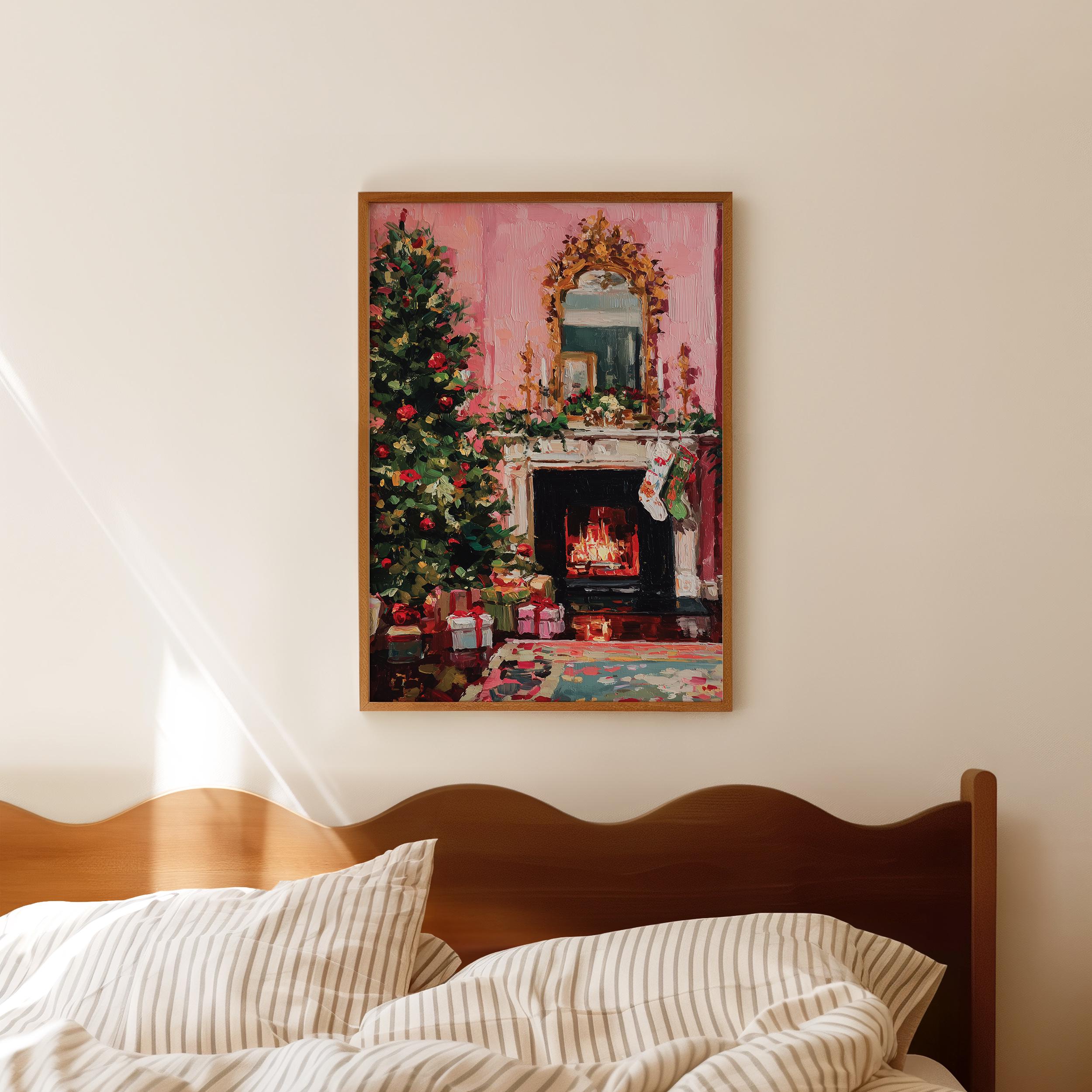 Cozy Christmas Fireplace Print - Image 4