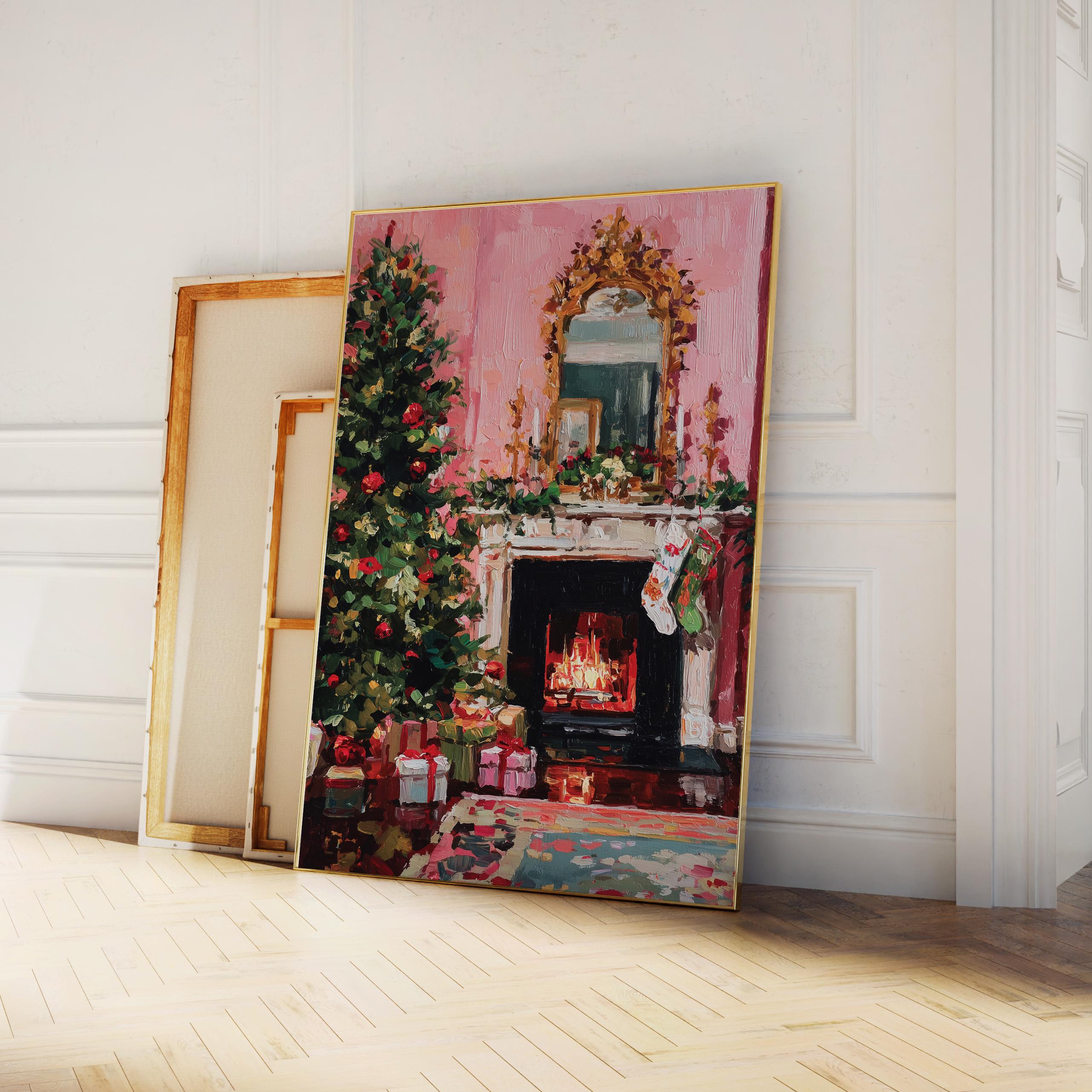 Cozy Christmas Fireplace Print - Image 5