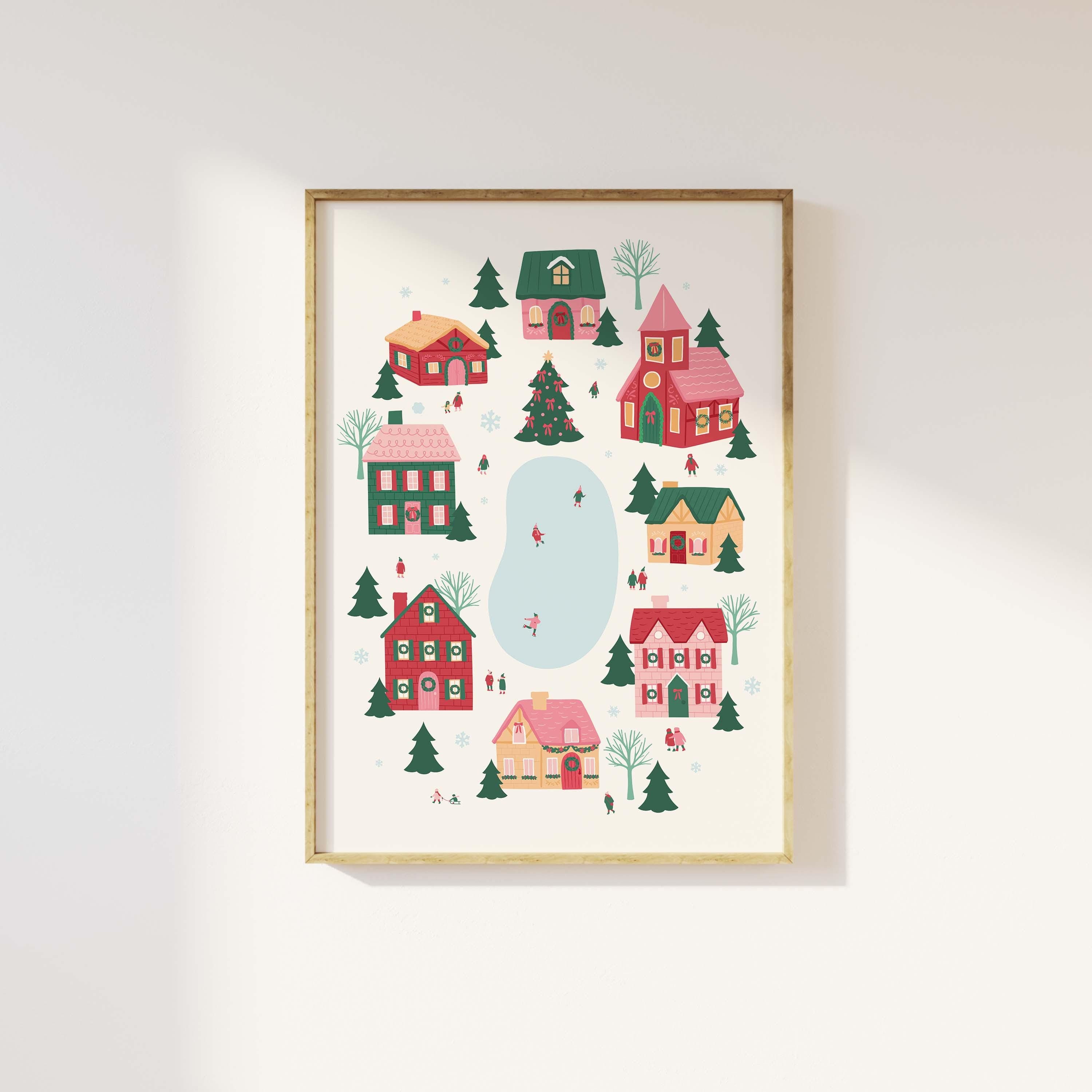 Cozy Christmas Village Print - Image 5