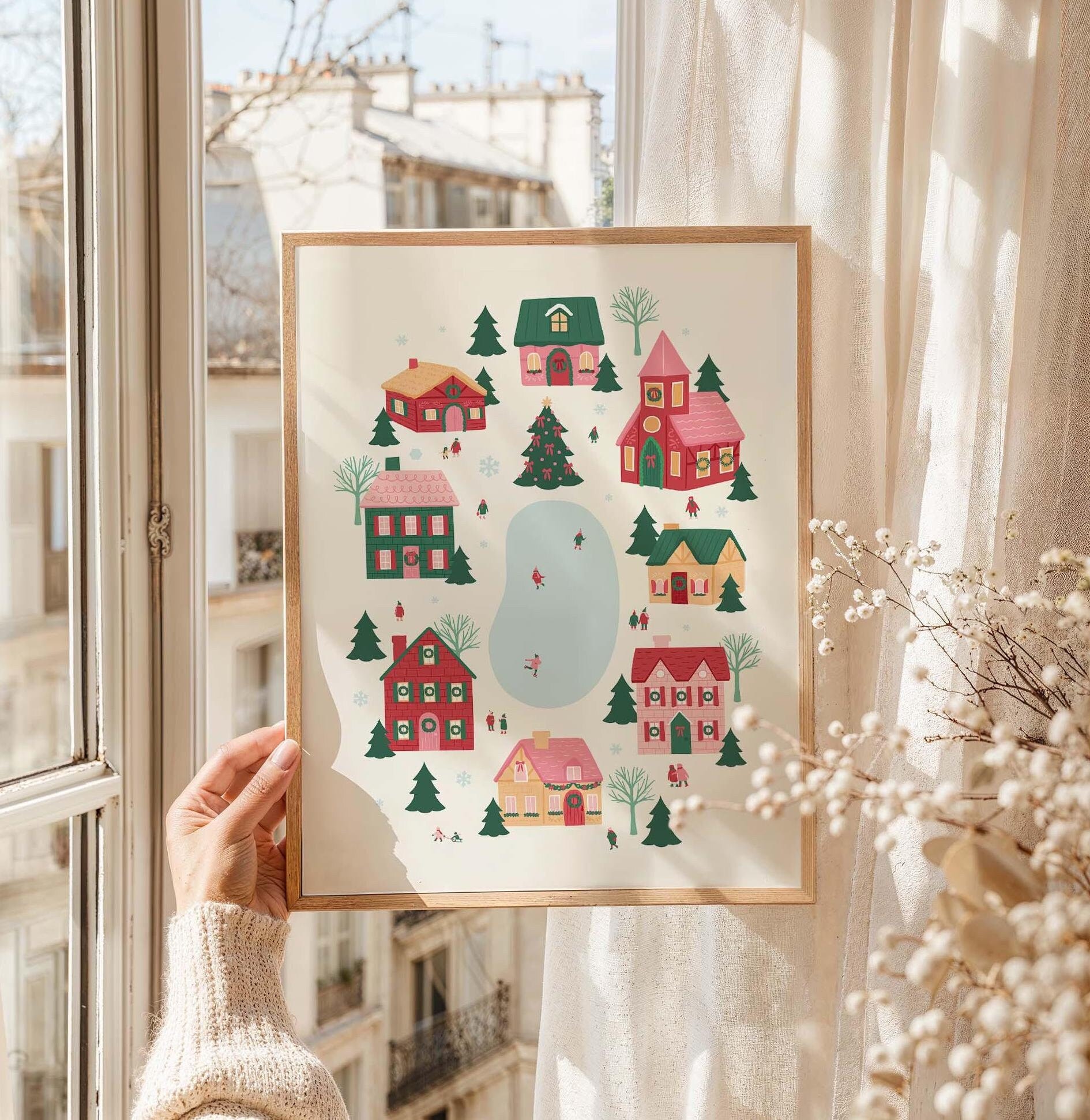 Cozy Christmas Village Print - Image 2