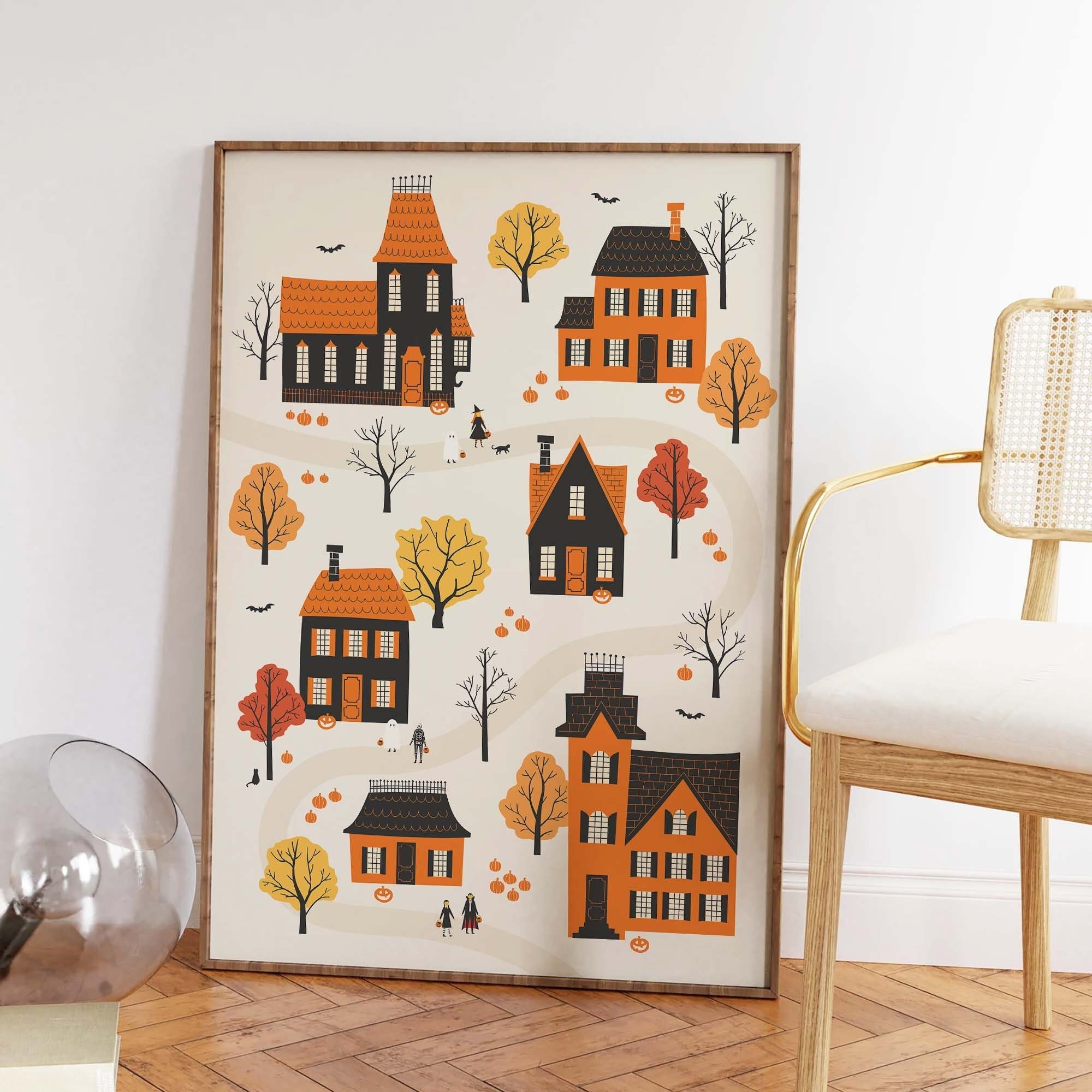 Cozy Halloween Village Print - Image 4