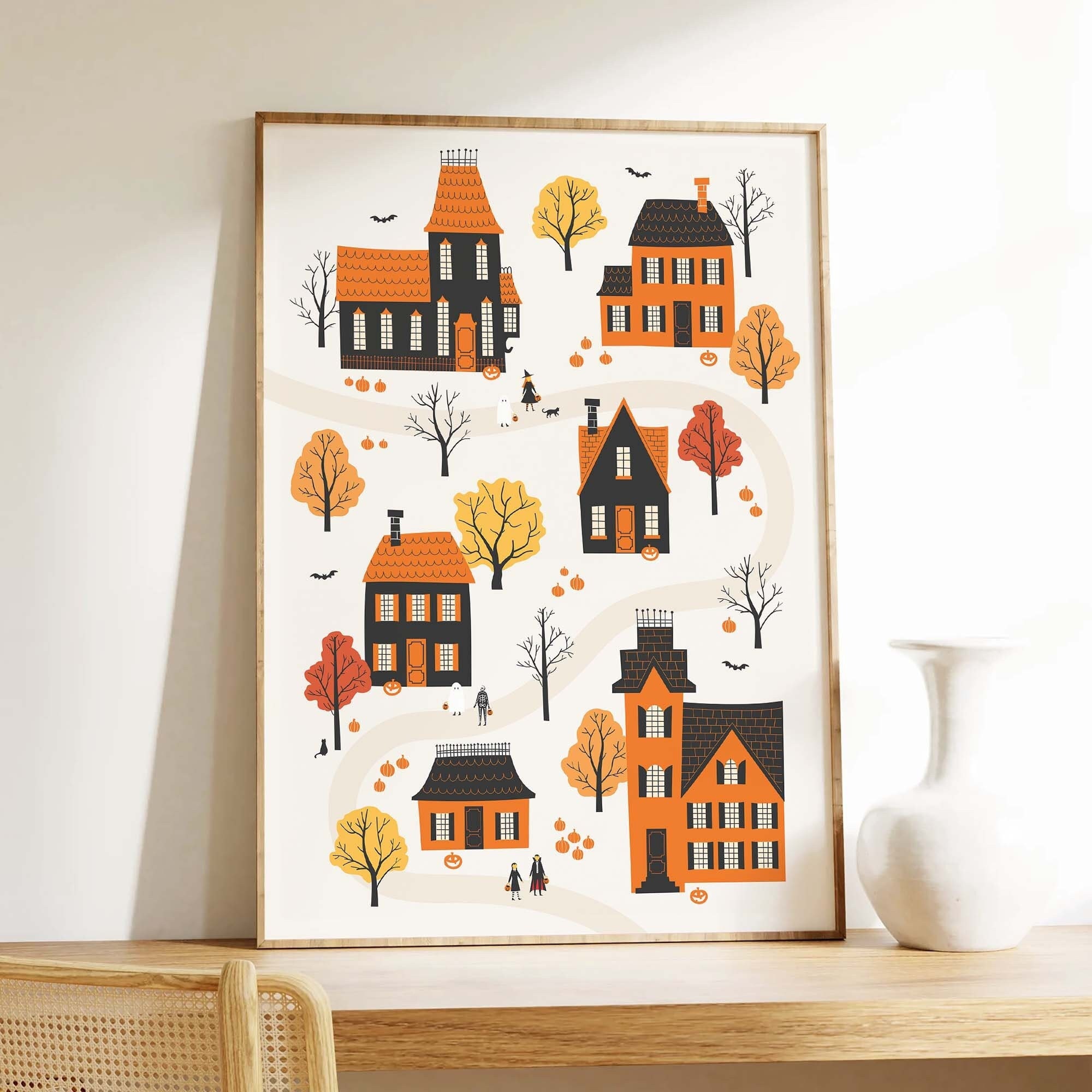 Cozy Halloween Village Print - Image 5