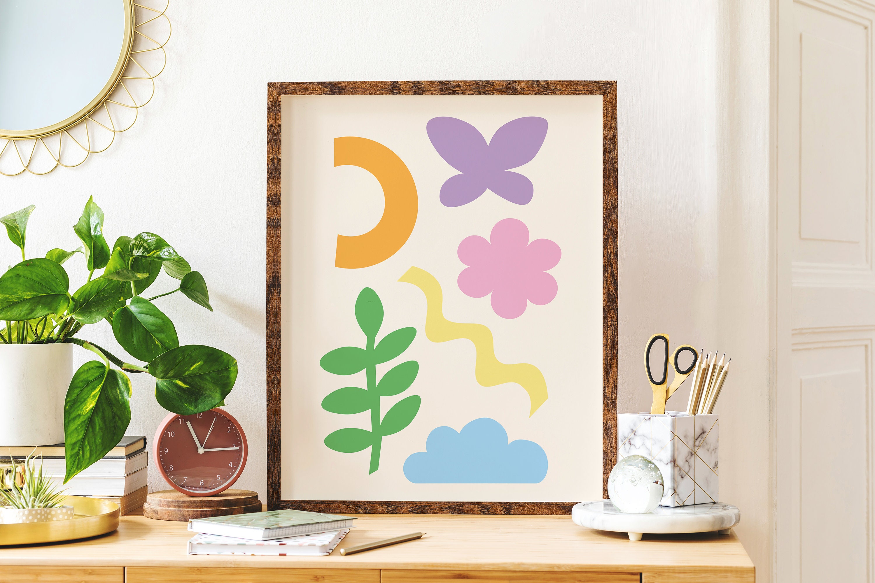 Cute Abstract Shapes Print - Image 4
