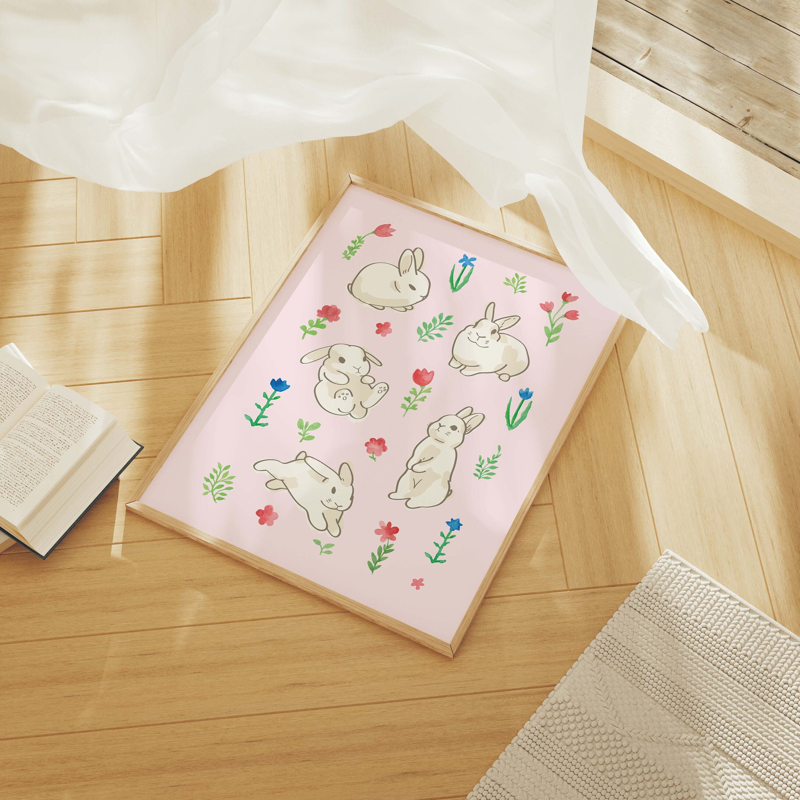 Cute Bunnies Print - Image 3