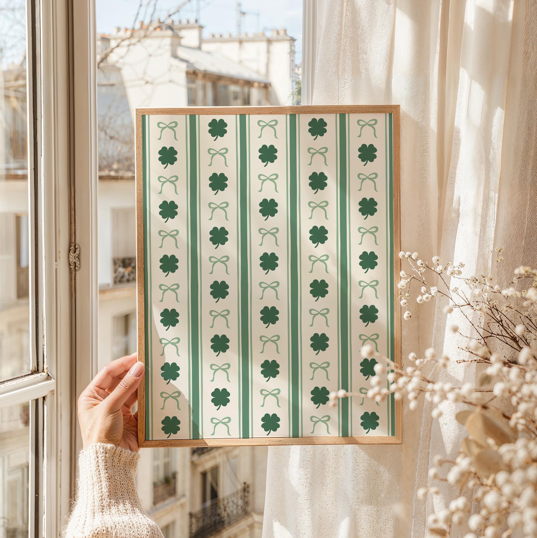 Cute Shamrock Bow Print - Image 5