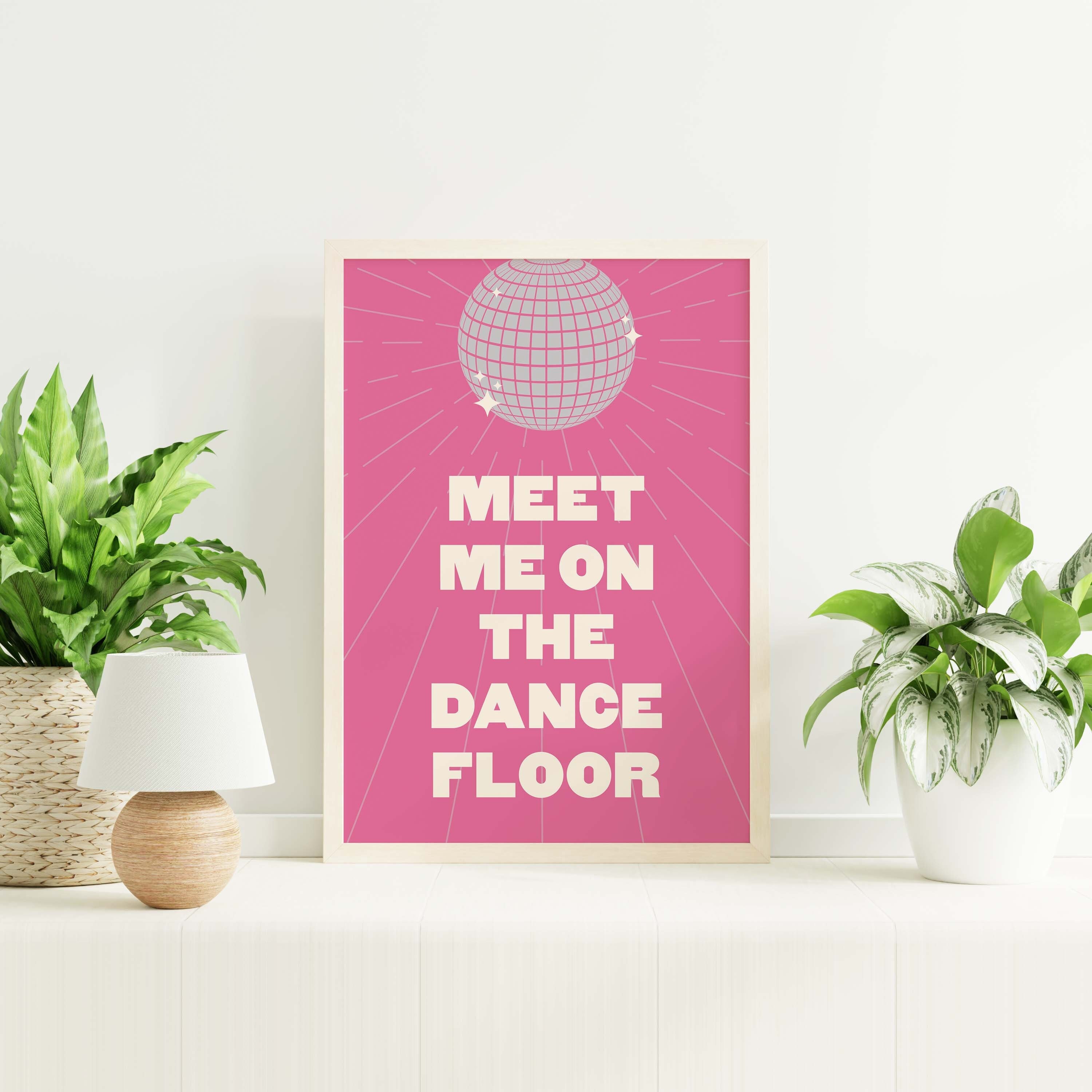 Dance Floor Disco Ball Print
