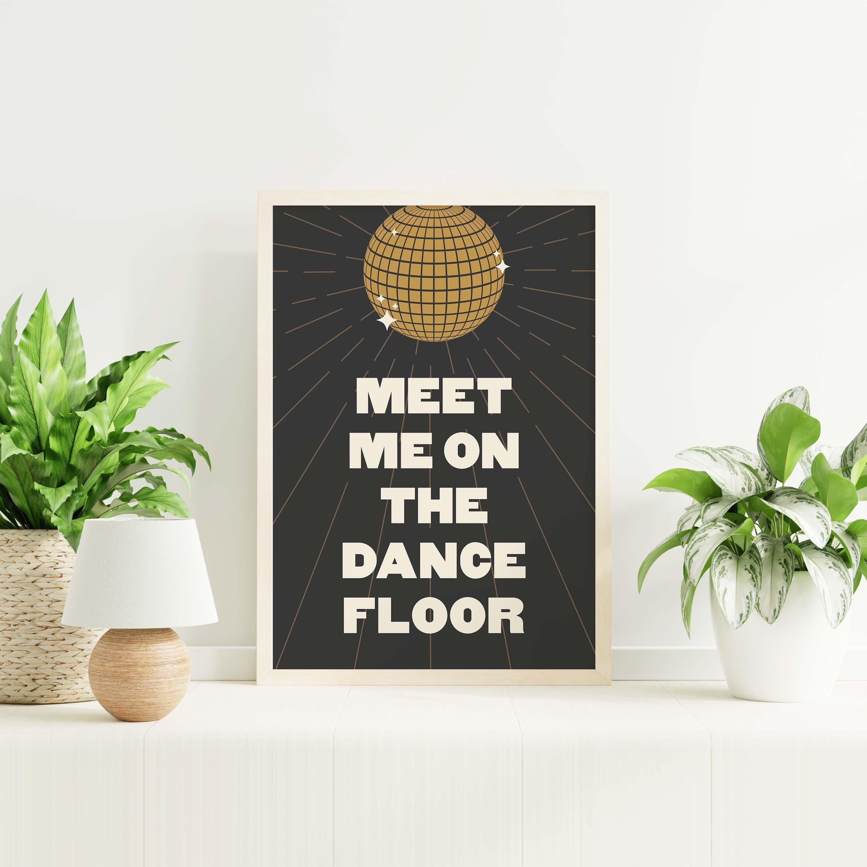 Dance Floor Disco Ball Print