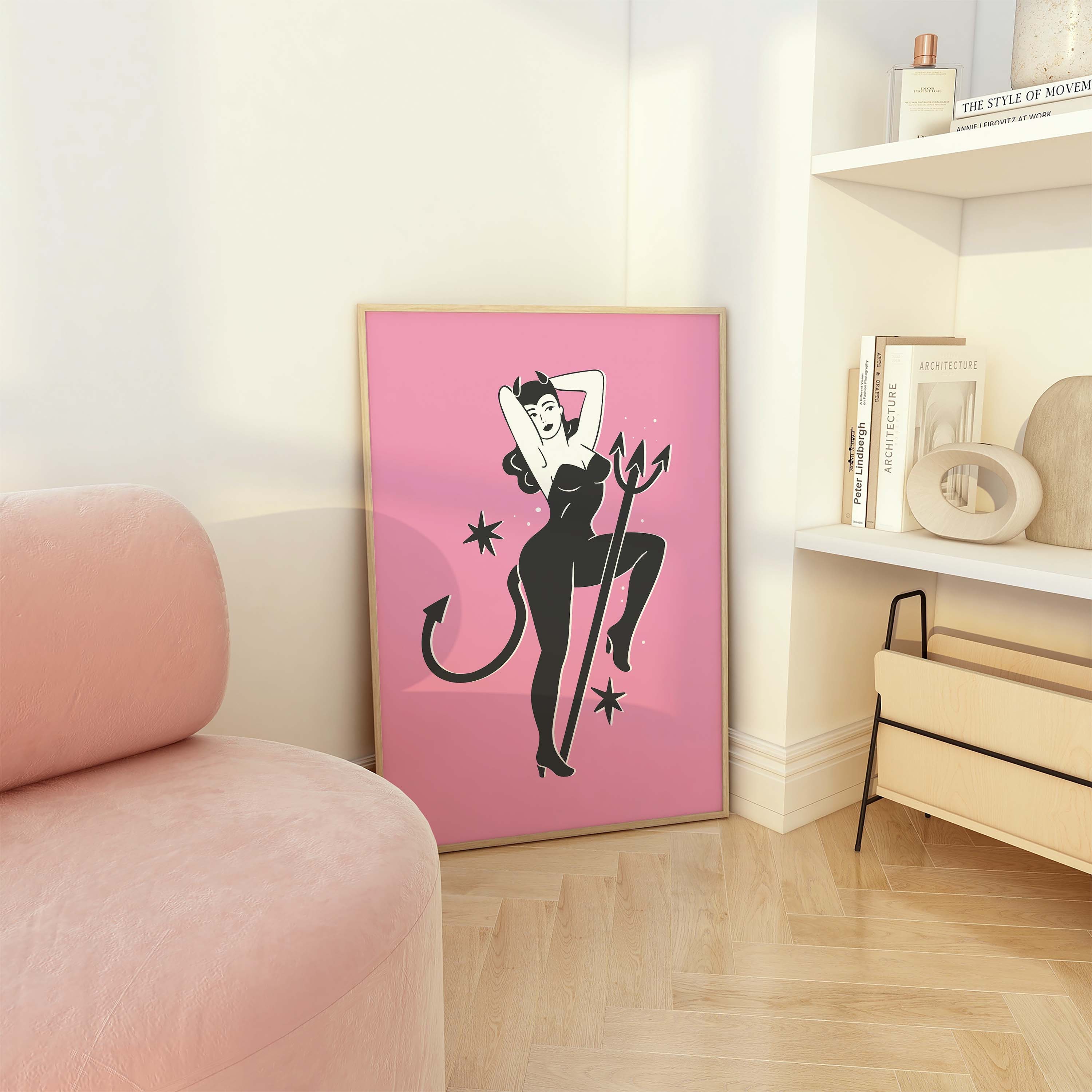Devil Pinup Print - Image 2