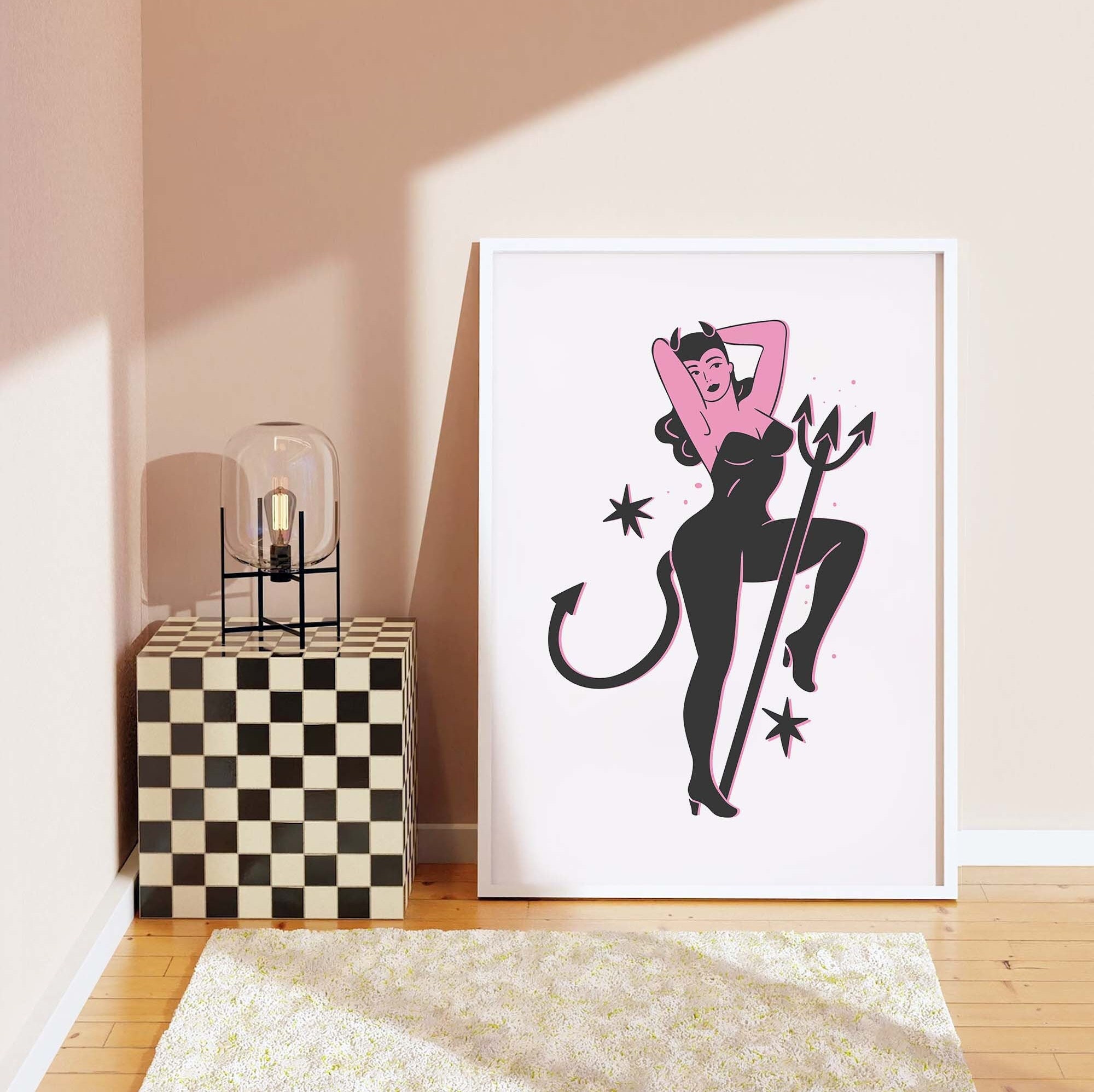 Devil Pinup Print - Image 3