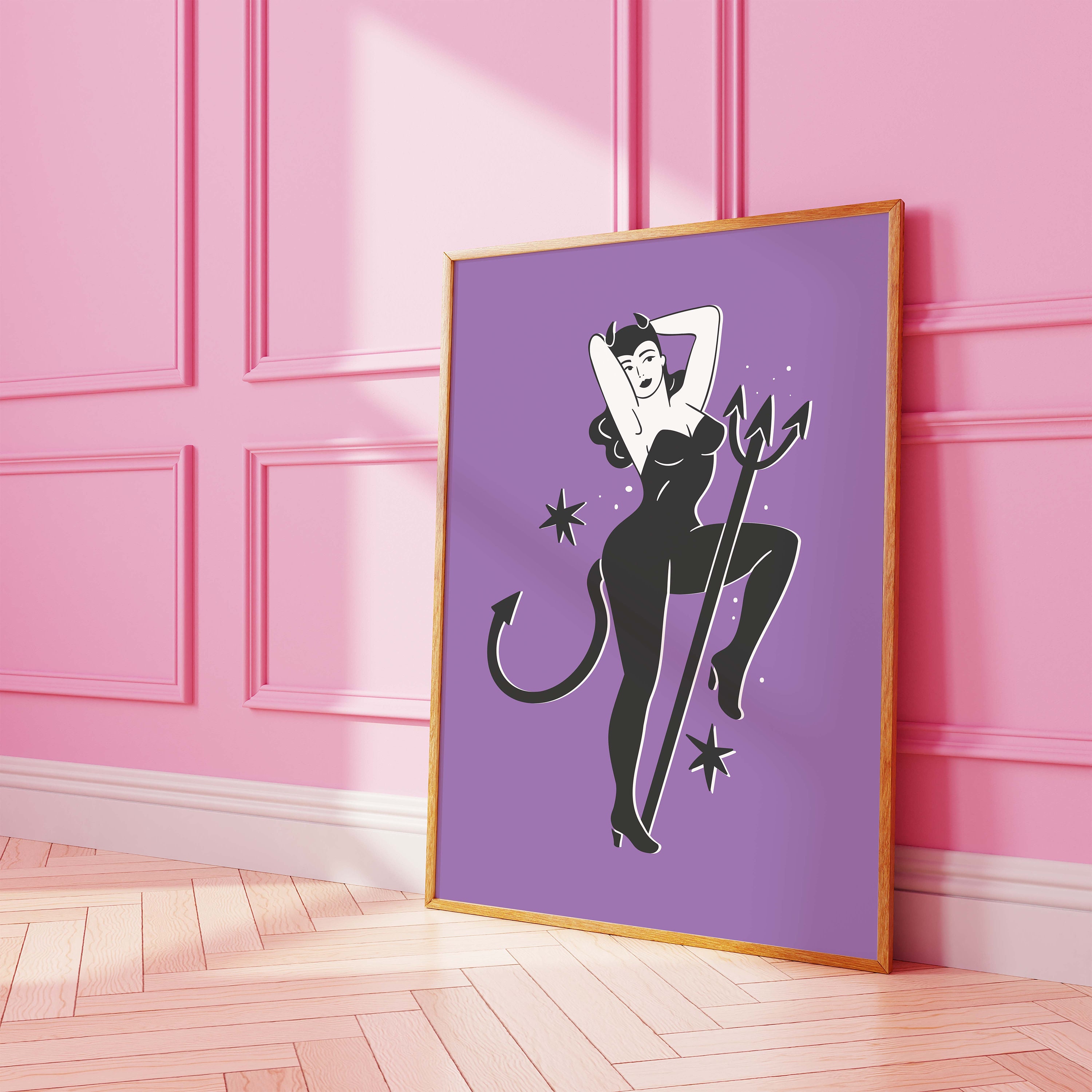 Devil Pinup Print - Image 2