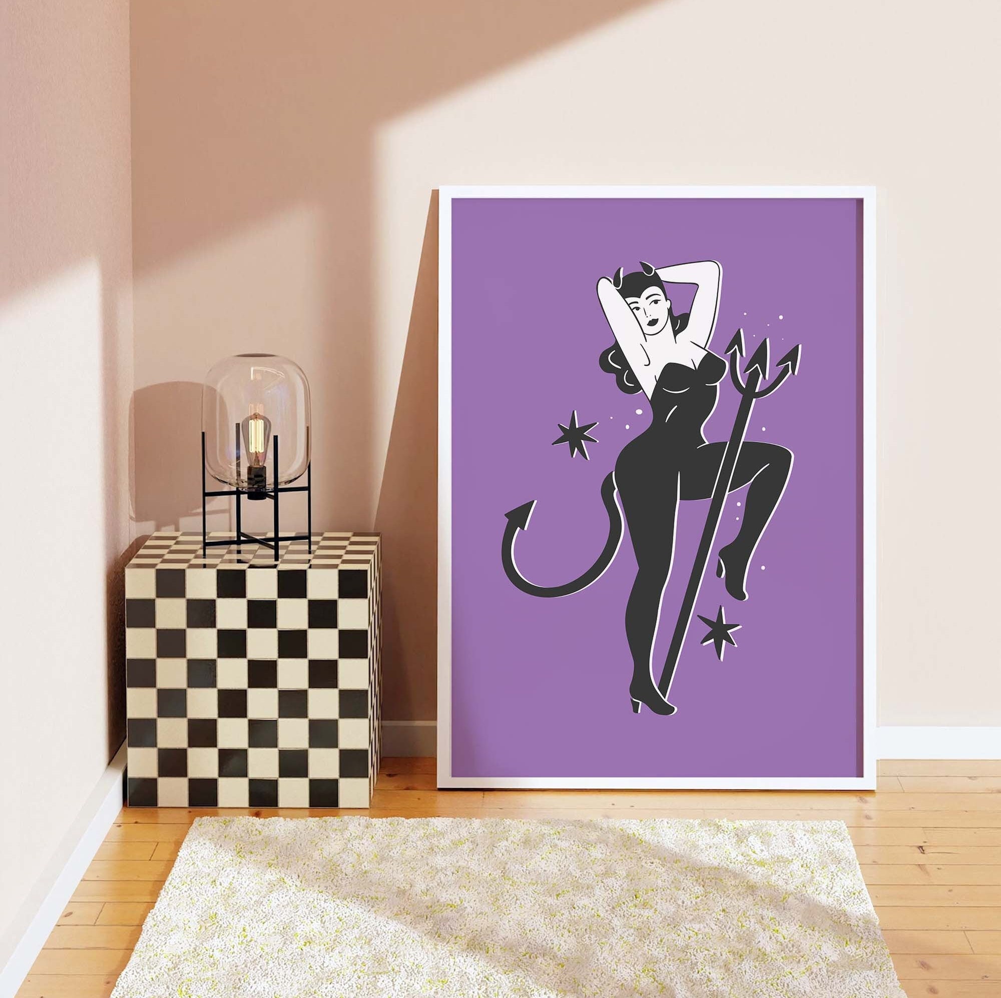 Devil Pinup Print - Image 4