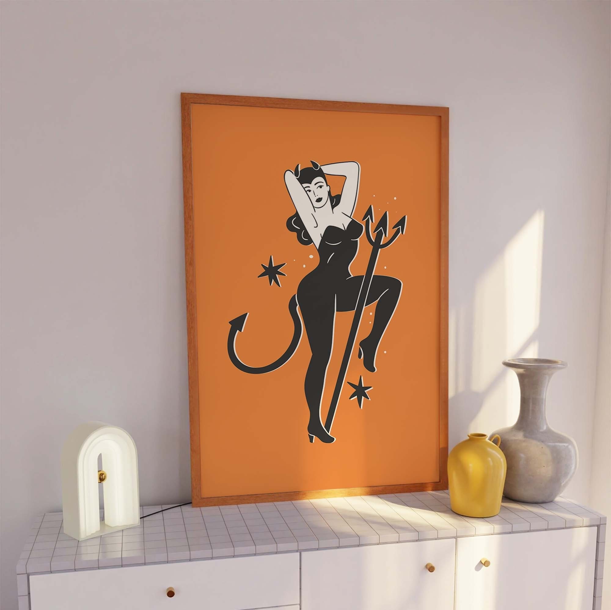 Devil Pinup Print - Image 2