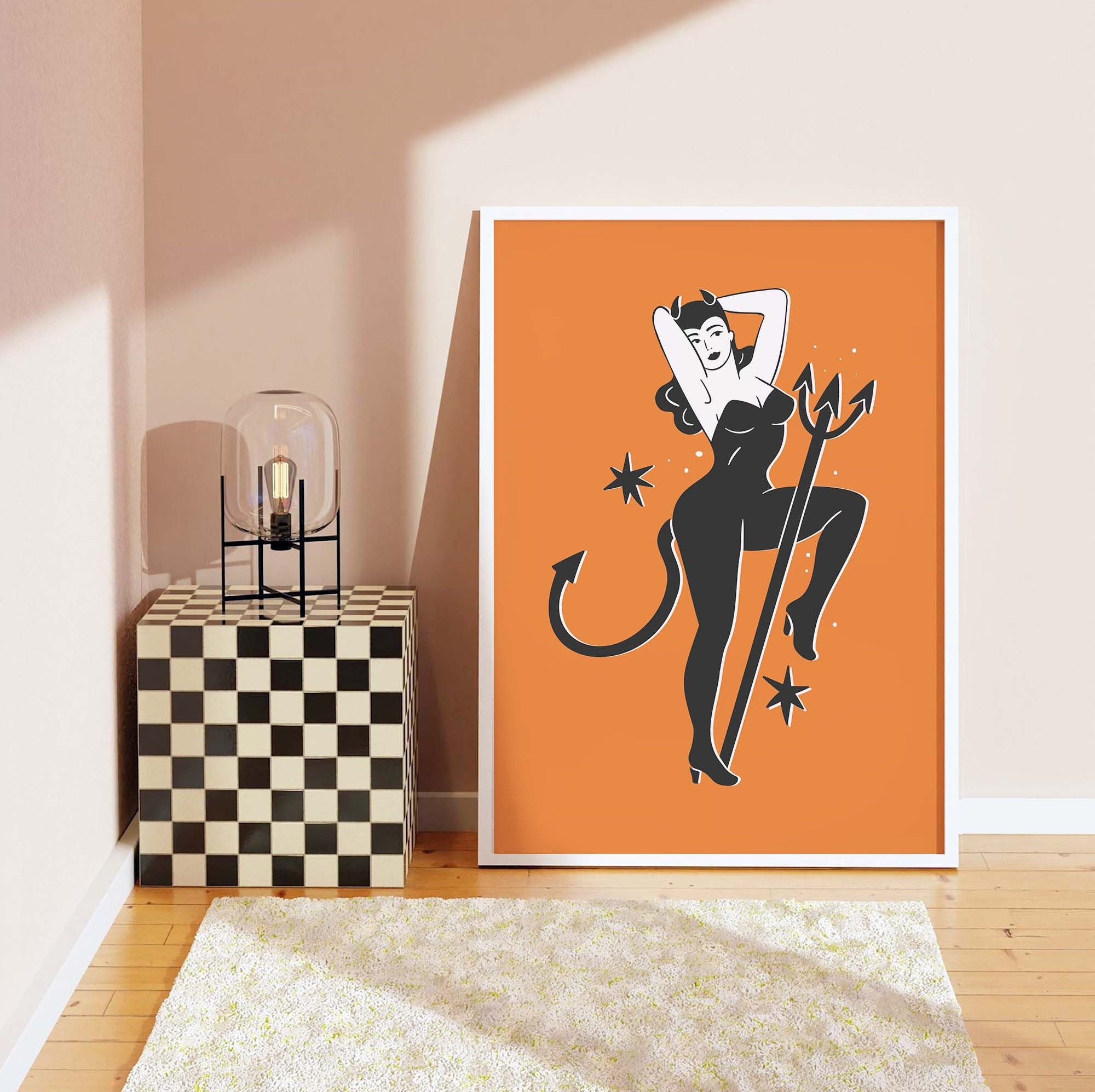 Devil Pinup Print - Image 4