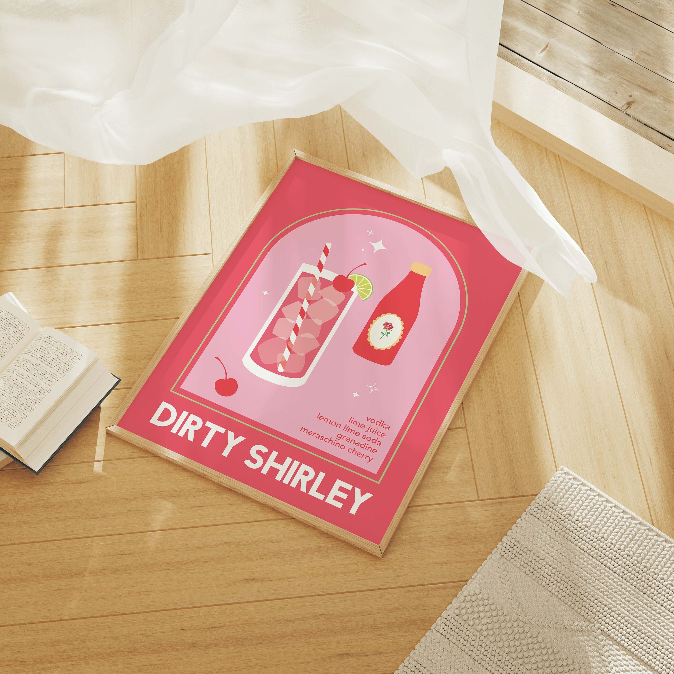 Dirty Shirley Cocktail Print - Image 3
