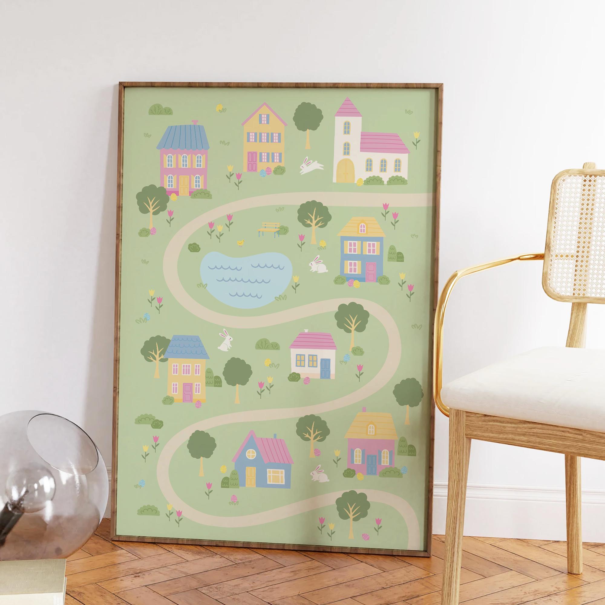 Easter Egg Hunt Village Print - Image 5