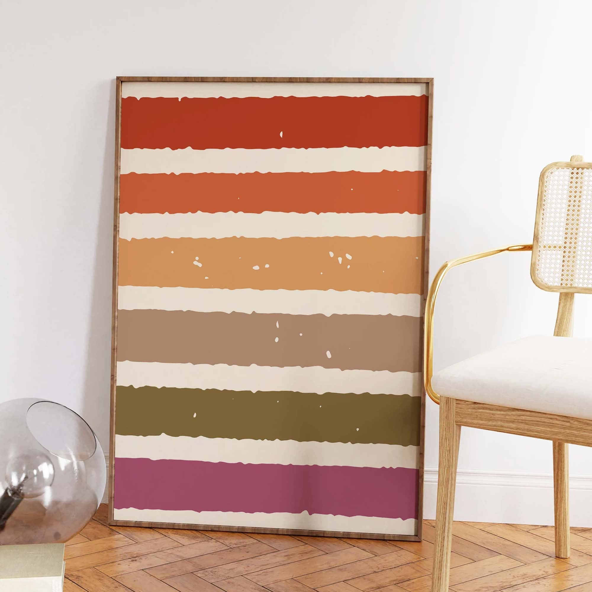 Fall Stripes Print - Image 4