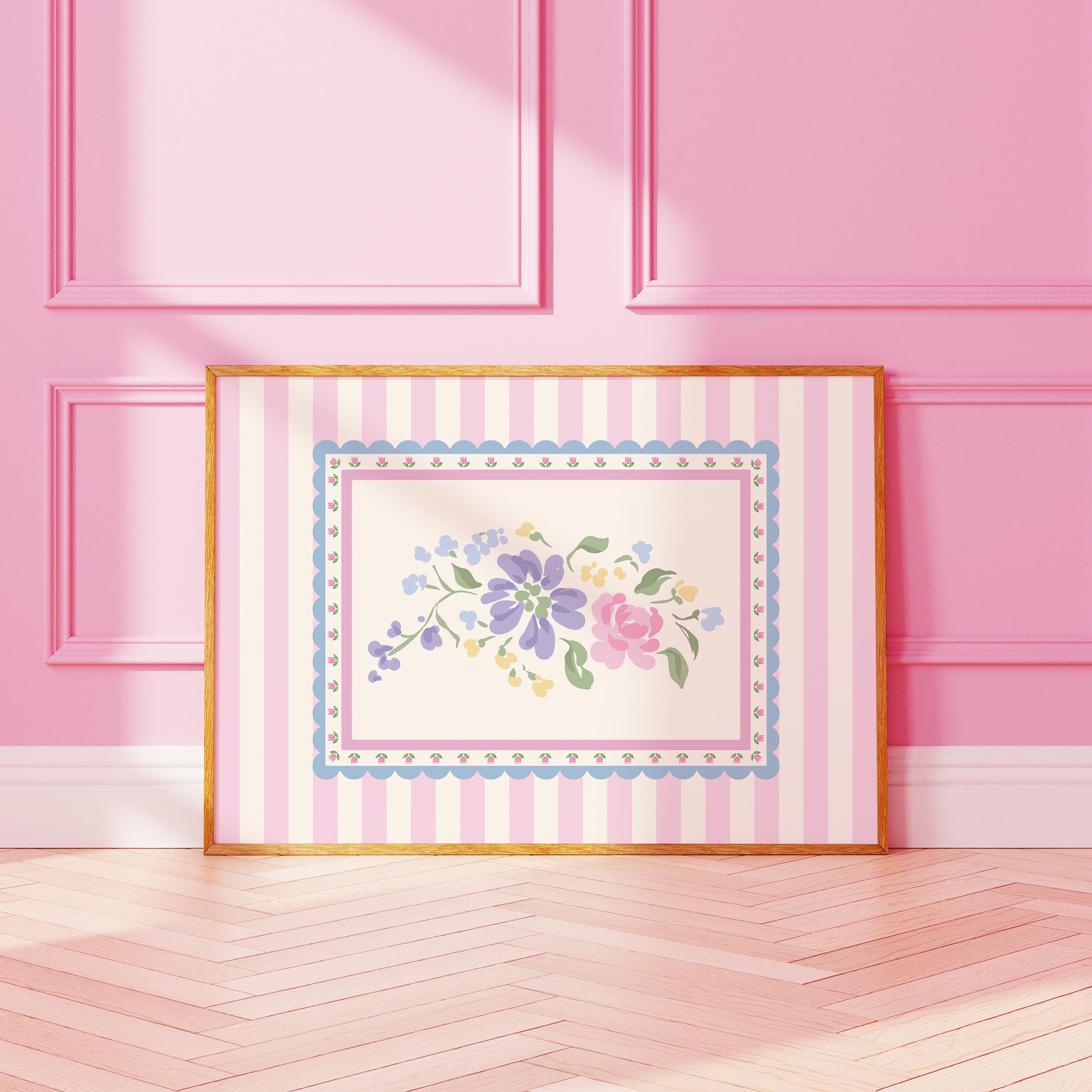 Floral Striped Bouquet Print - Image 4