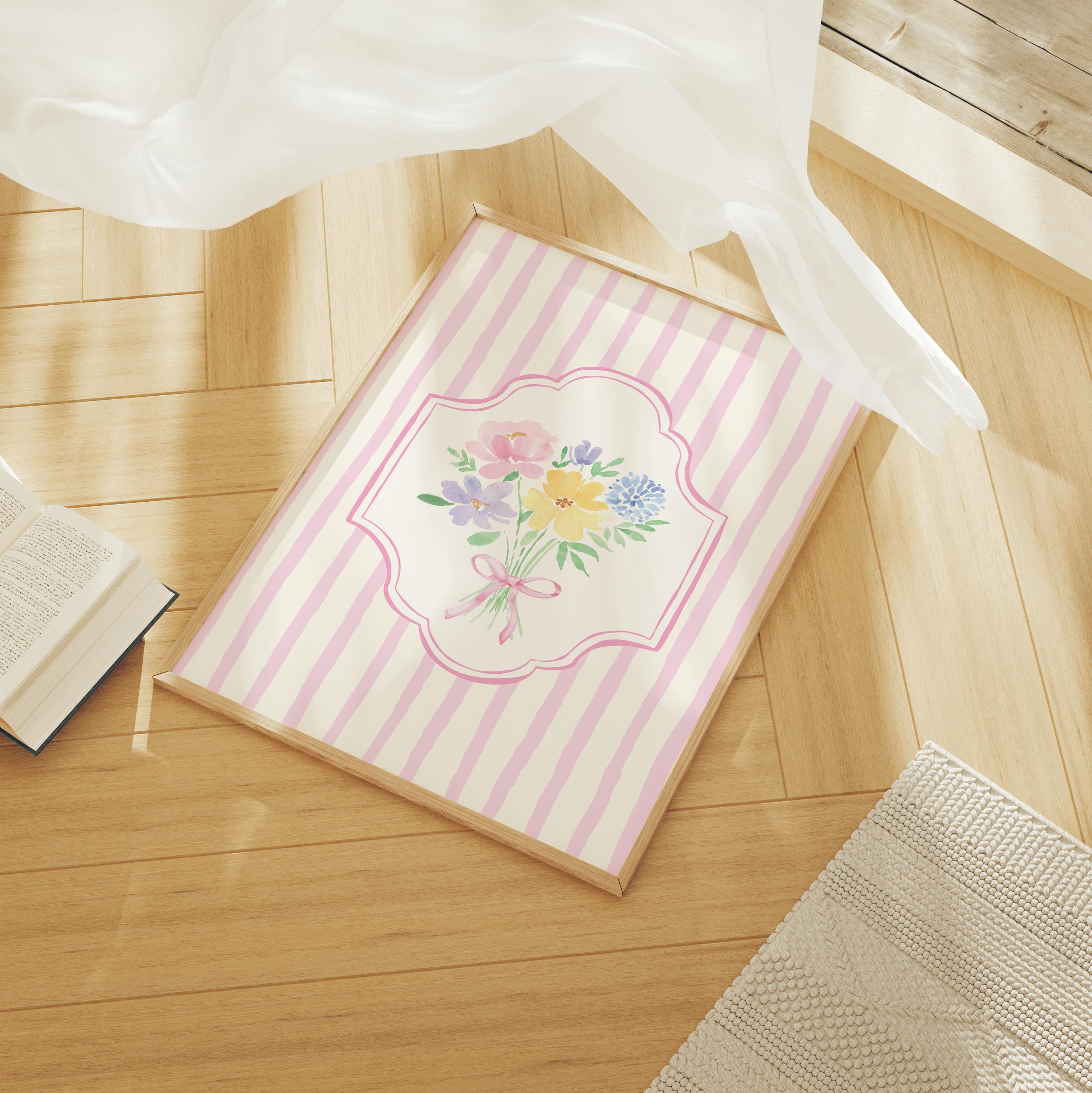 Floral Striped Bouquet Print - Image 3