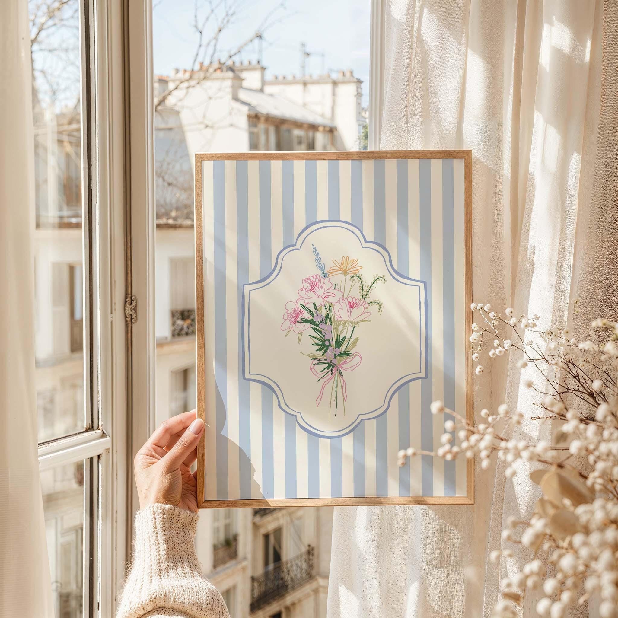 Floral Striped Sketch Print - Image 4