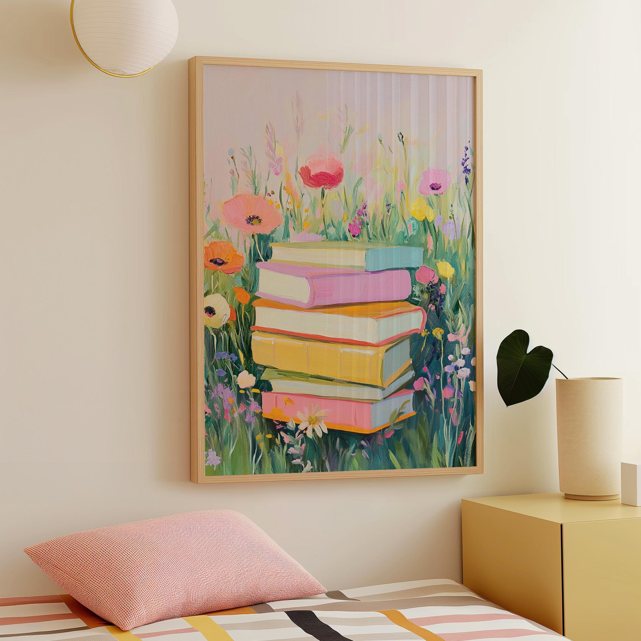 Flower Bookstack Print - Image 2