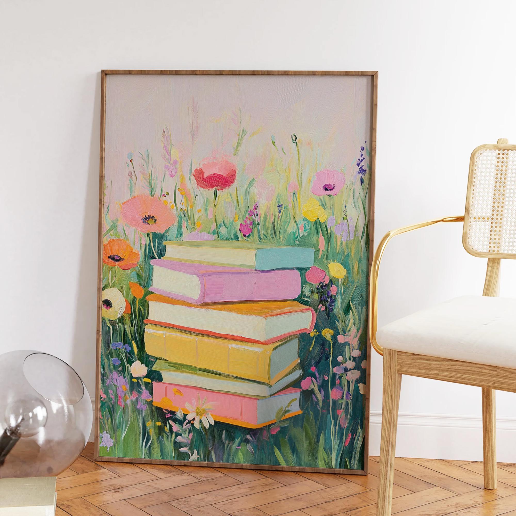 Flower Bookstack Print - Image 4