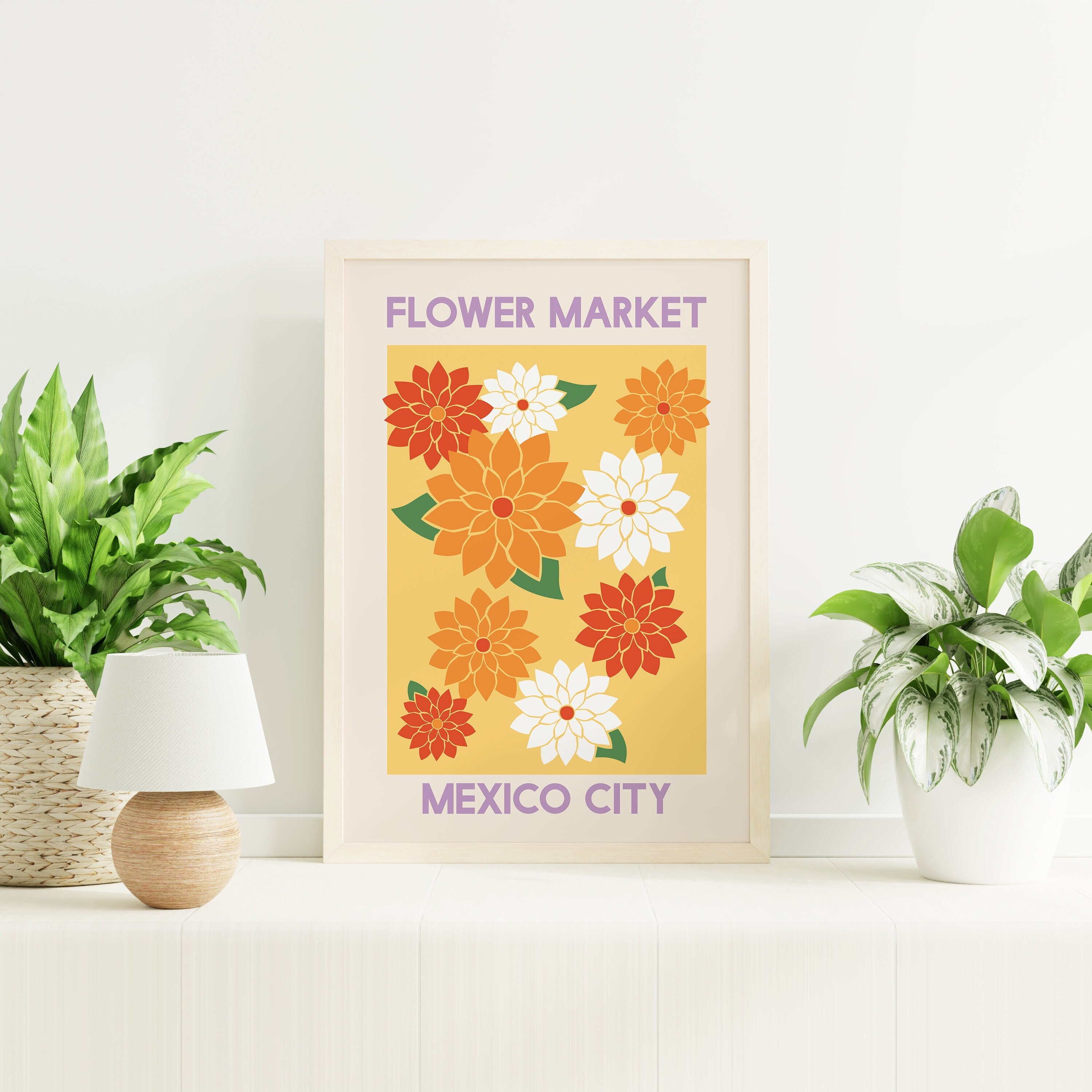 Flower Market Mexico City Print