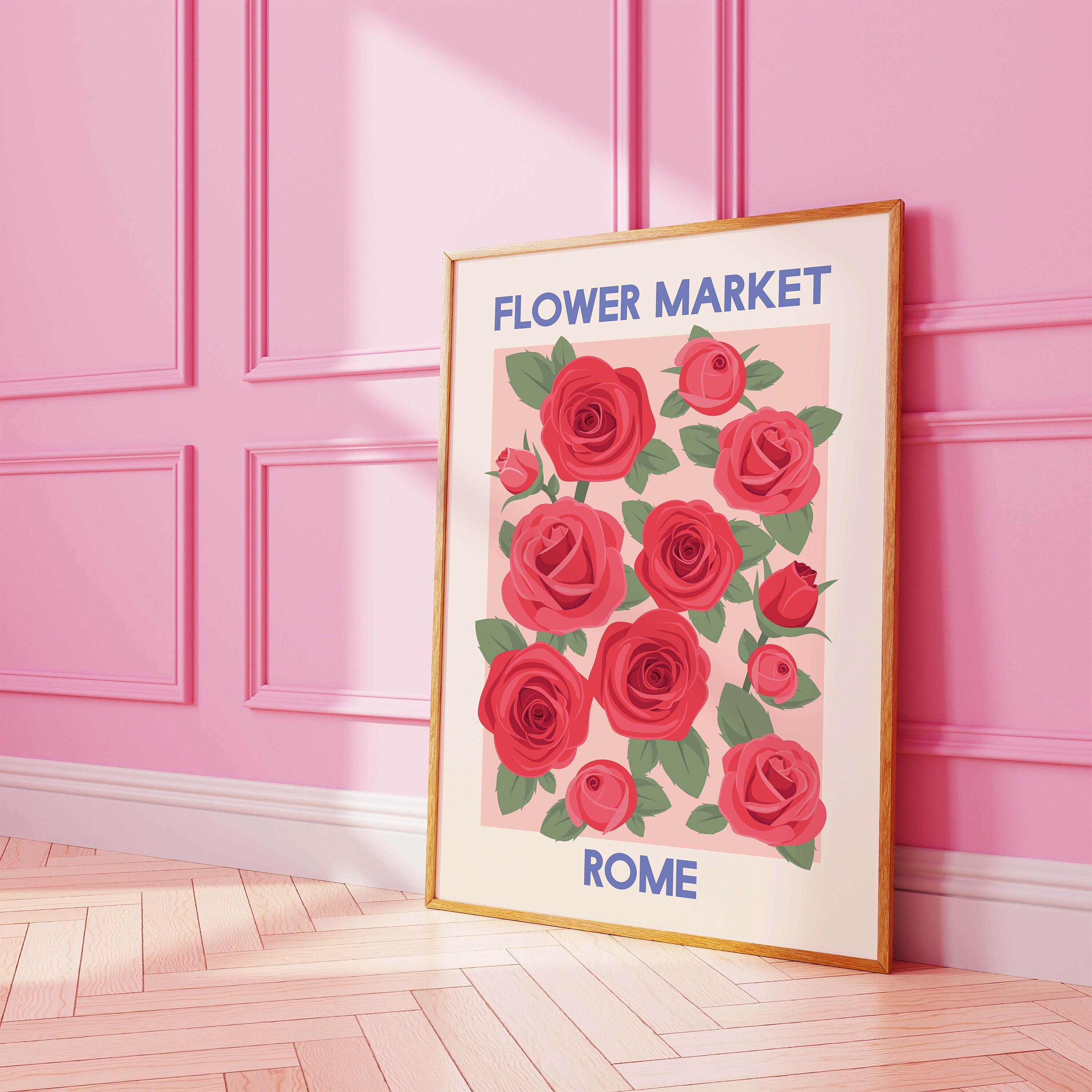 Flower Market Rome Print