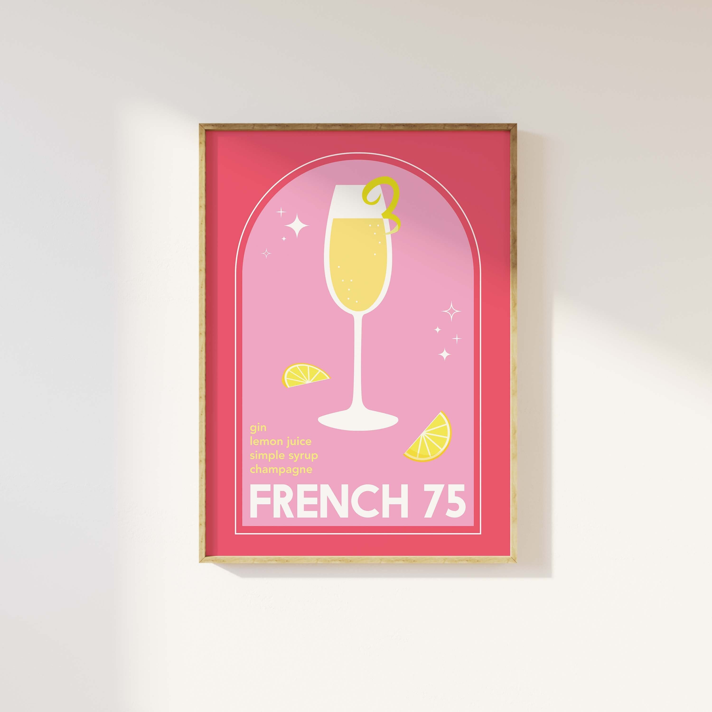 French 75 Cocktail Print - Image 5