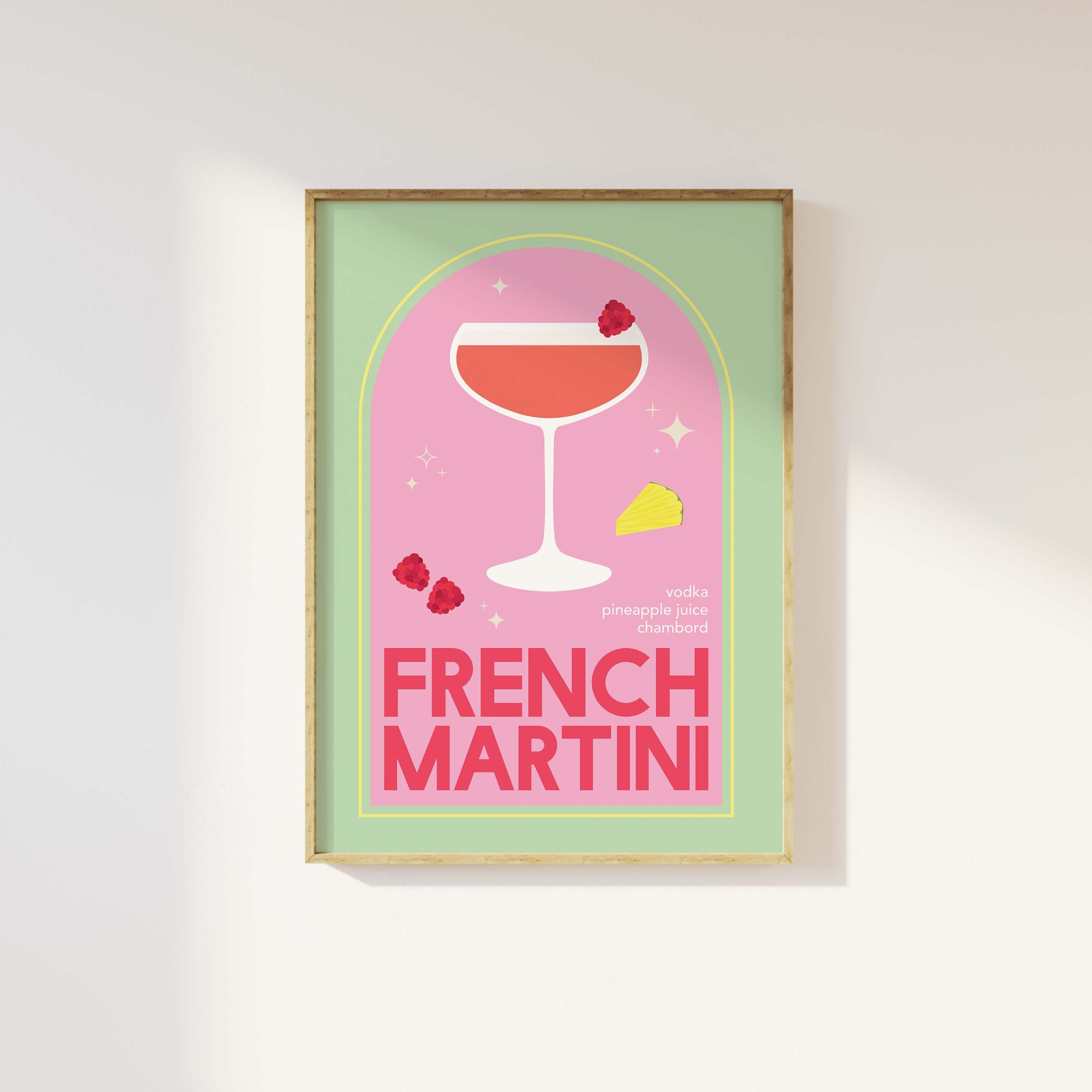 French Martini Cocktail Print - Image 5