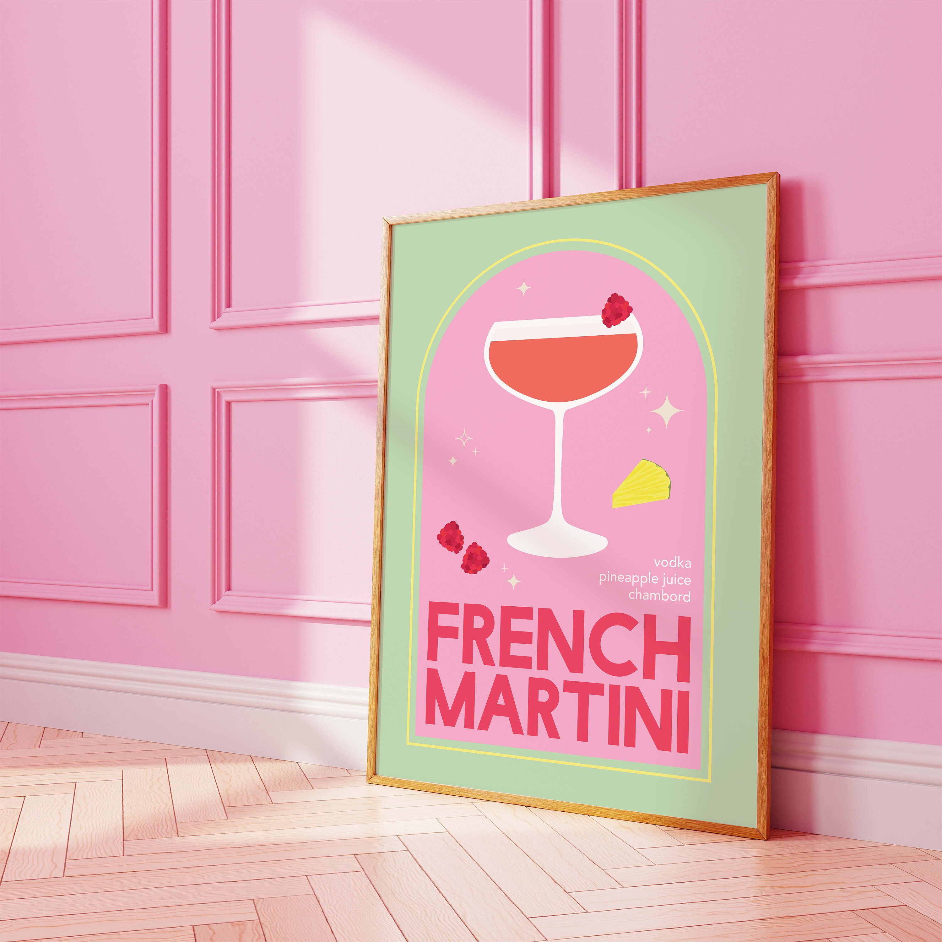 French Martini Cocktail Print - Image 4