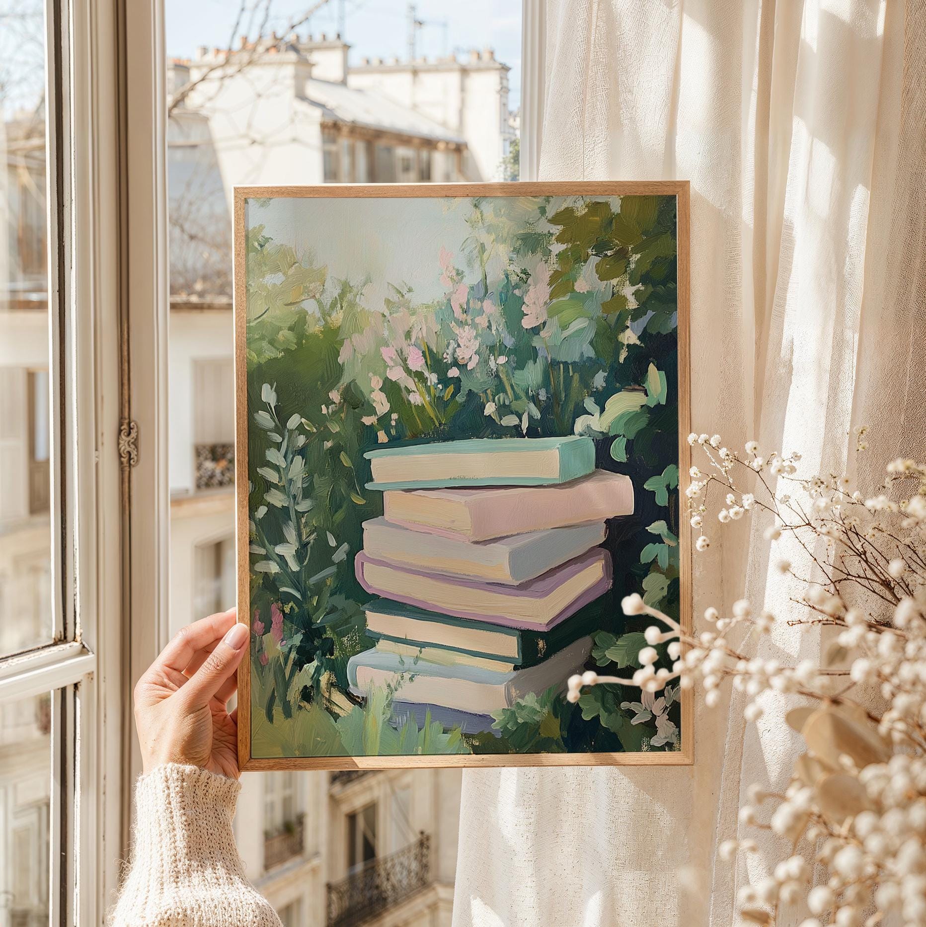 Garden Bookstack Print - Image 2