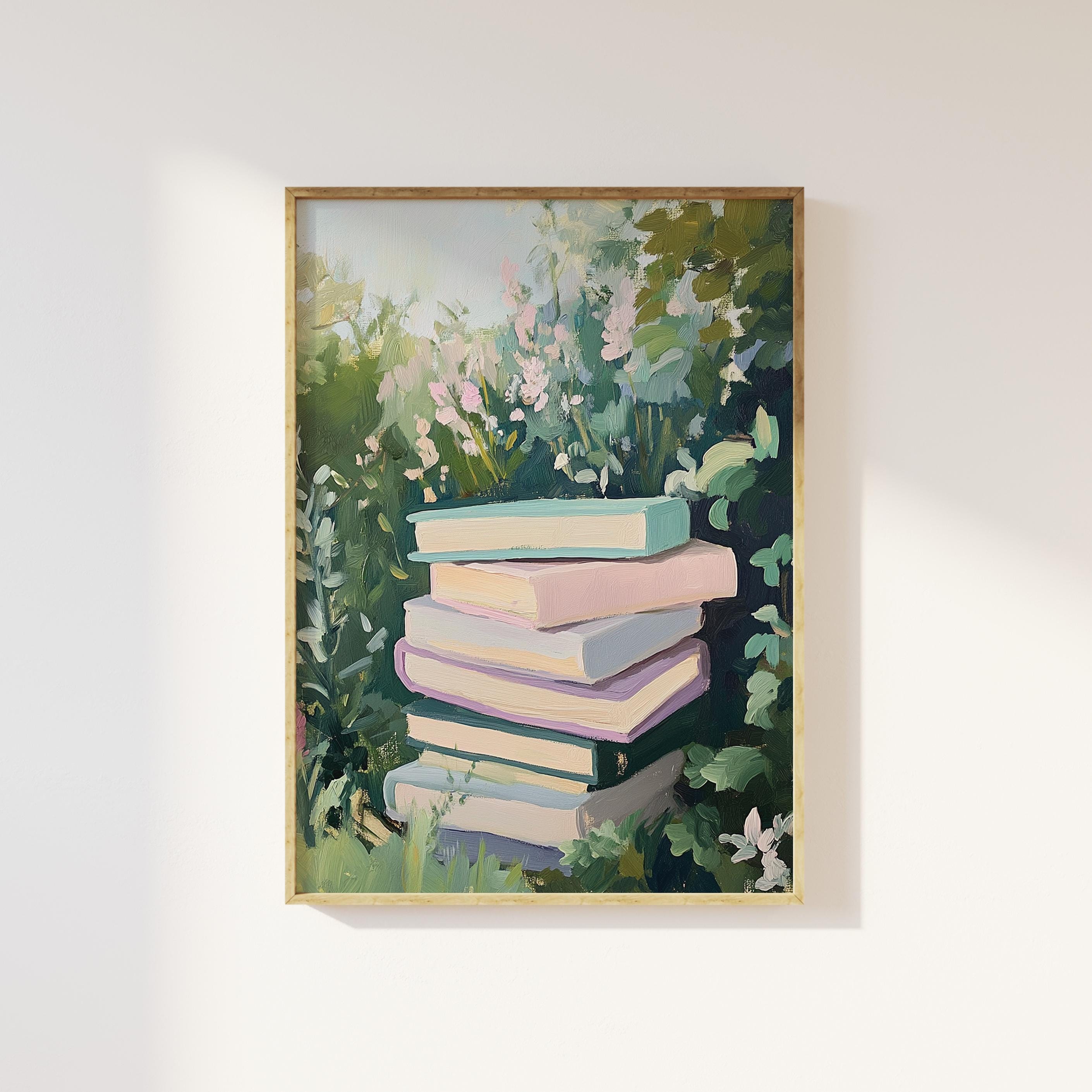 Garden Bookstack Print - Image 3