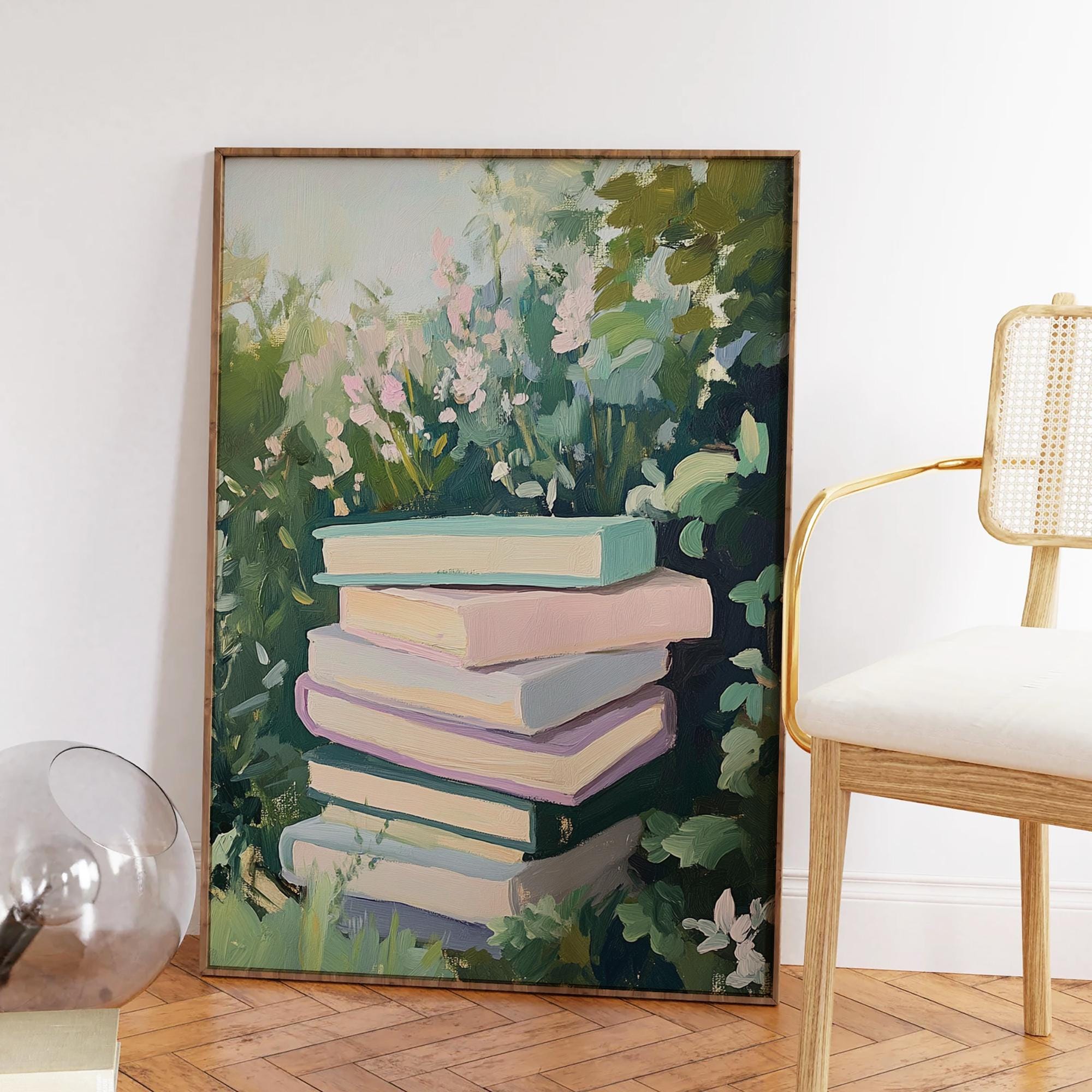 Garden Bookstack Print - Image 4