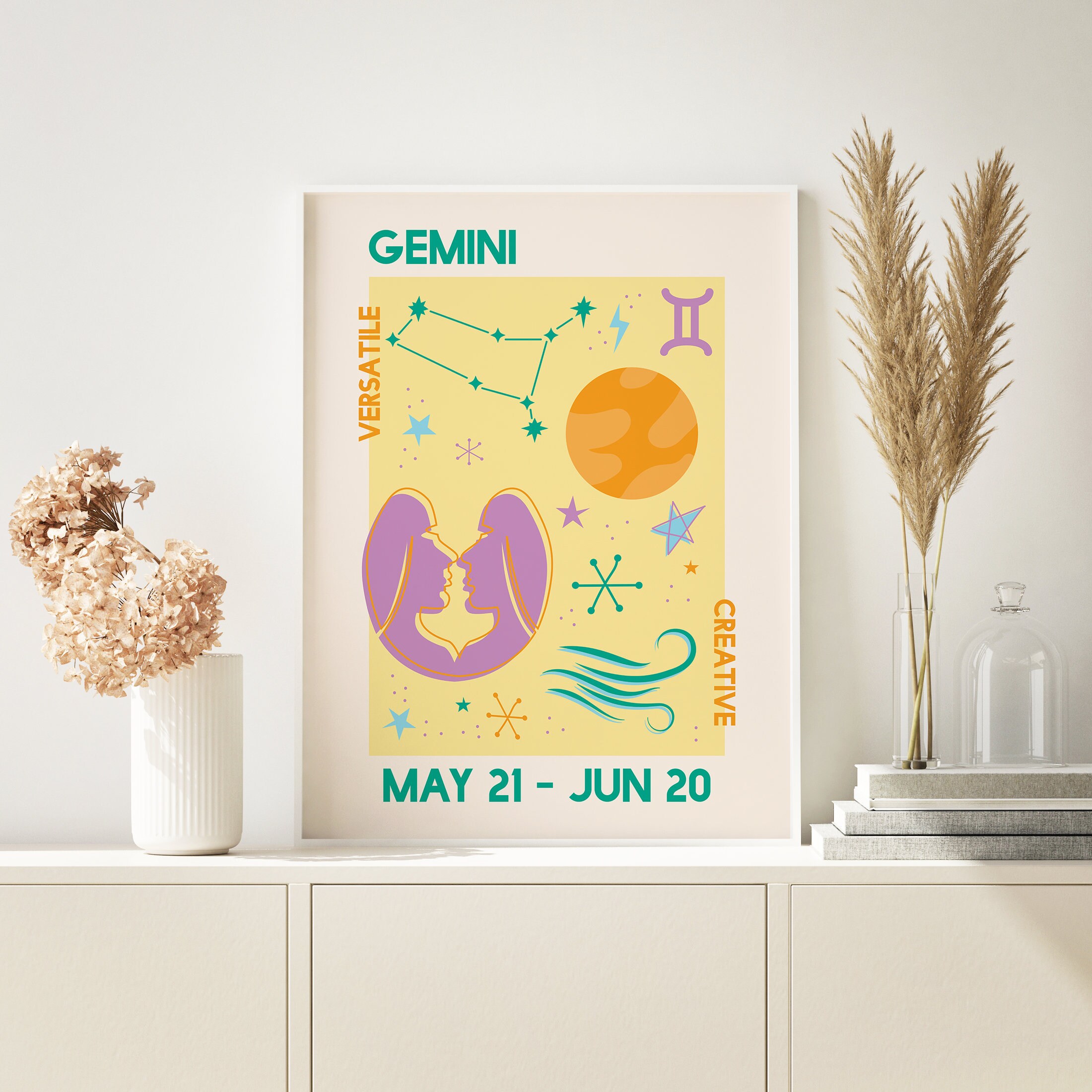 Gemini Zodiac Print - Image 2
