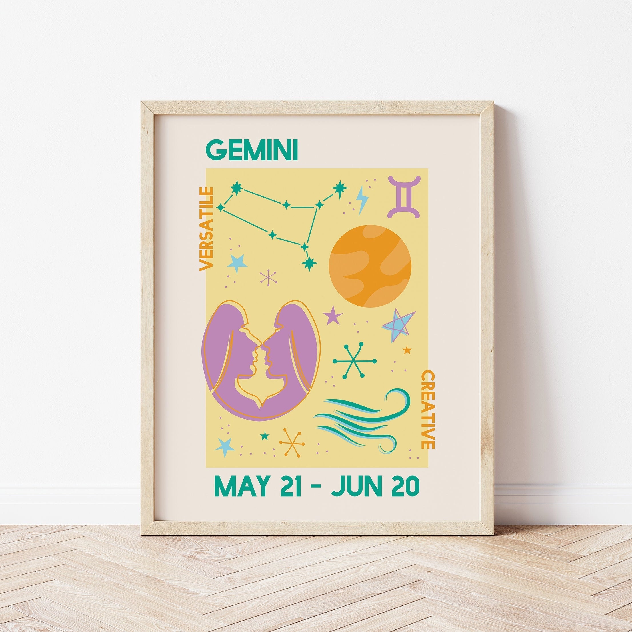 Gemini Zodiac Print - Image 3