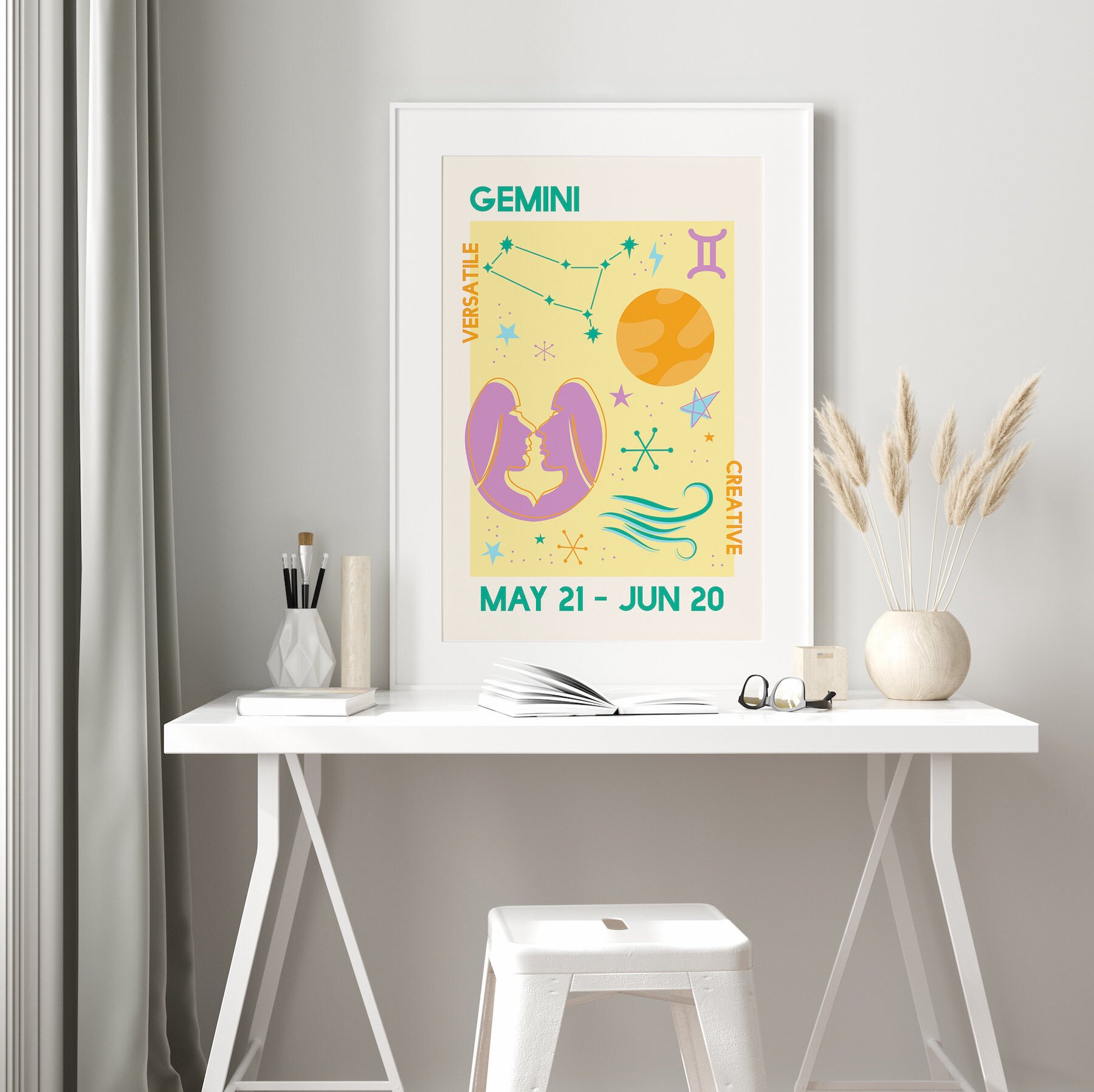 Gemini Zodiac Print - Image 5