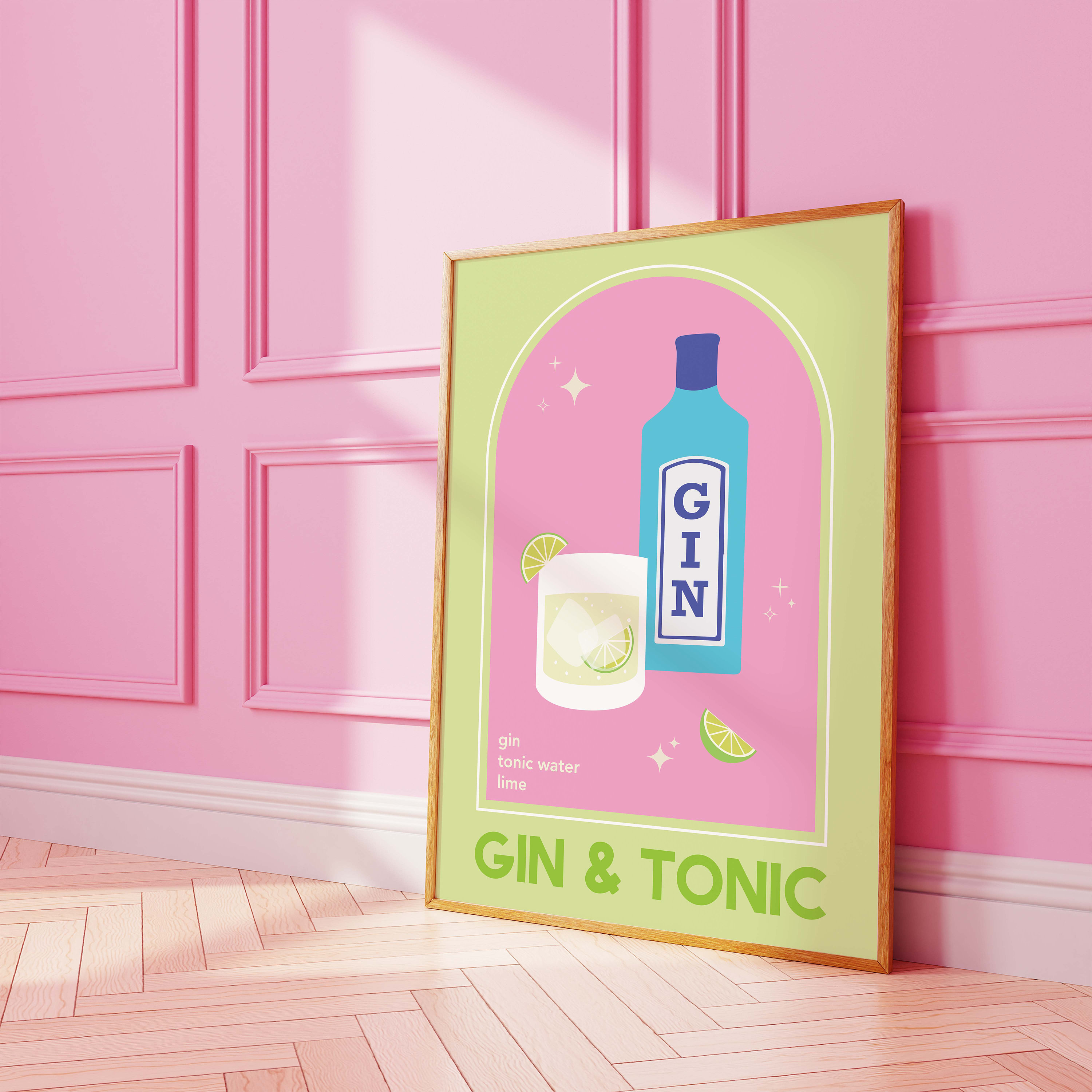 Gin and Tonic Cocktail Print - Image 2