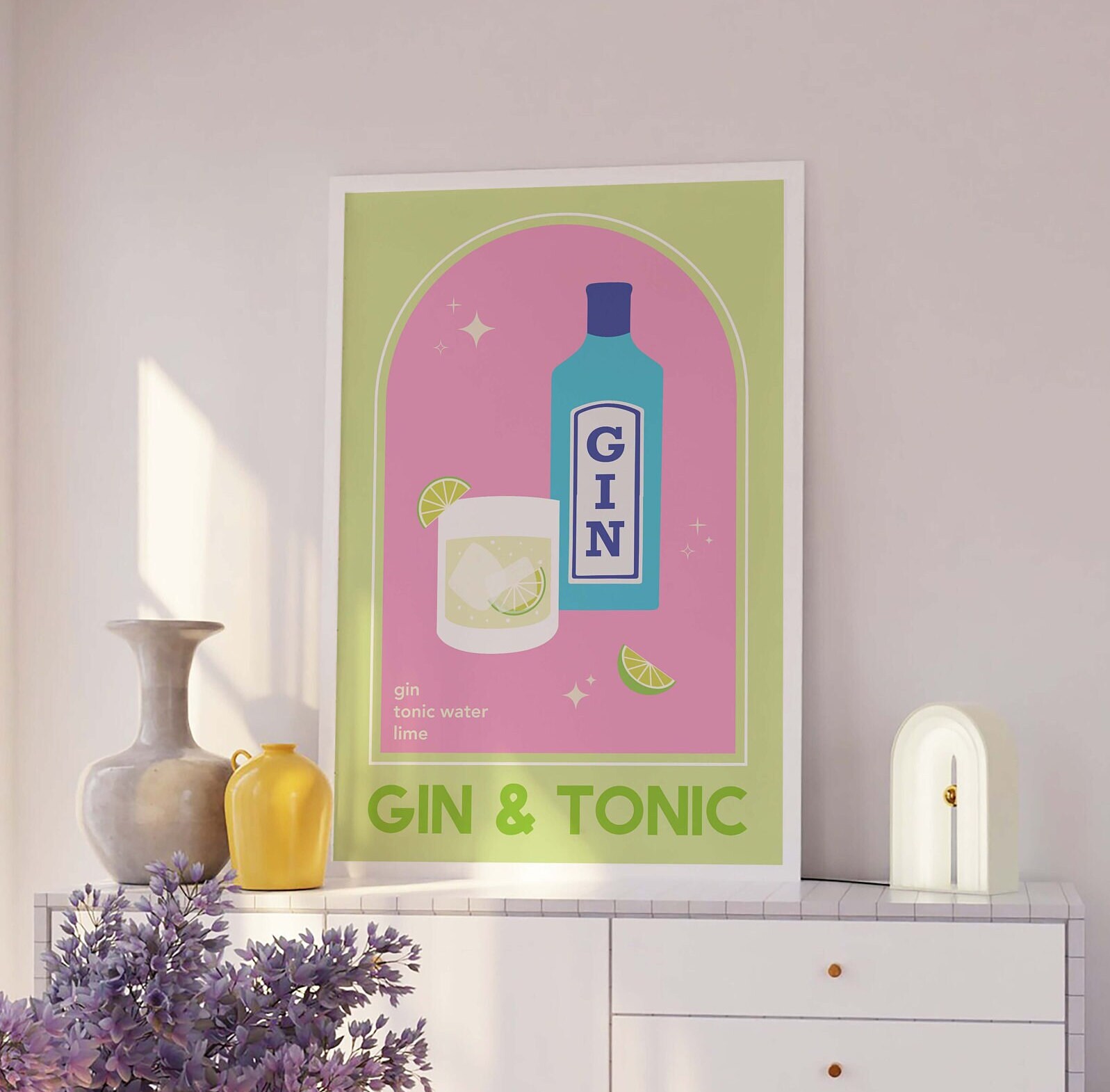 Gin and Tonic Cocktail Print - Image 4