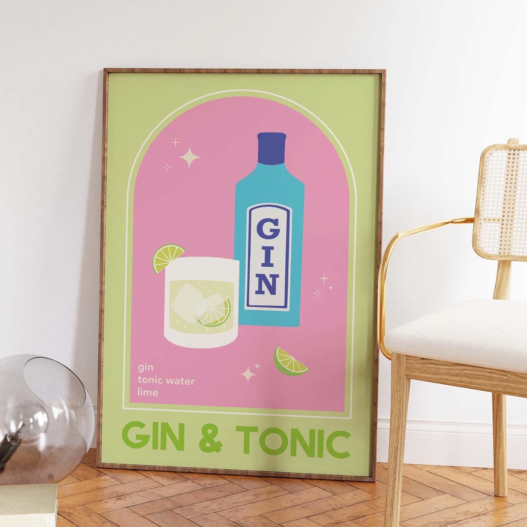 Gin and Tonic Cocktail Print - Image 5